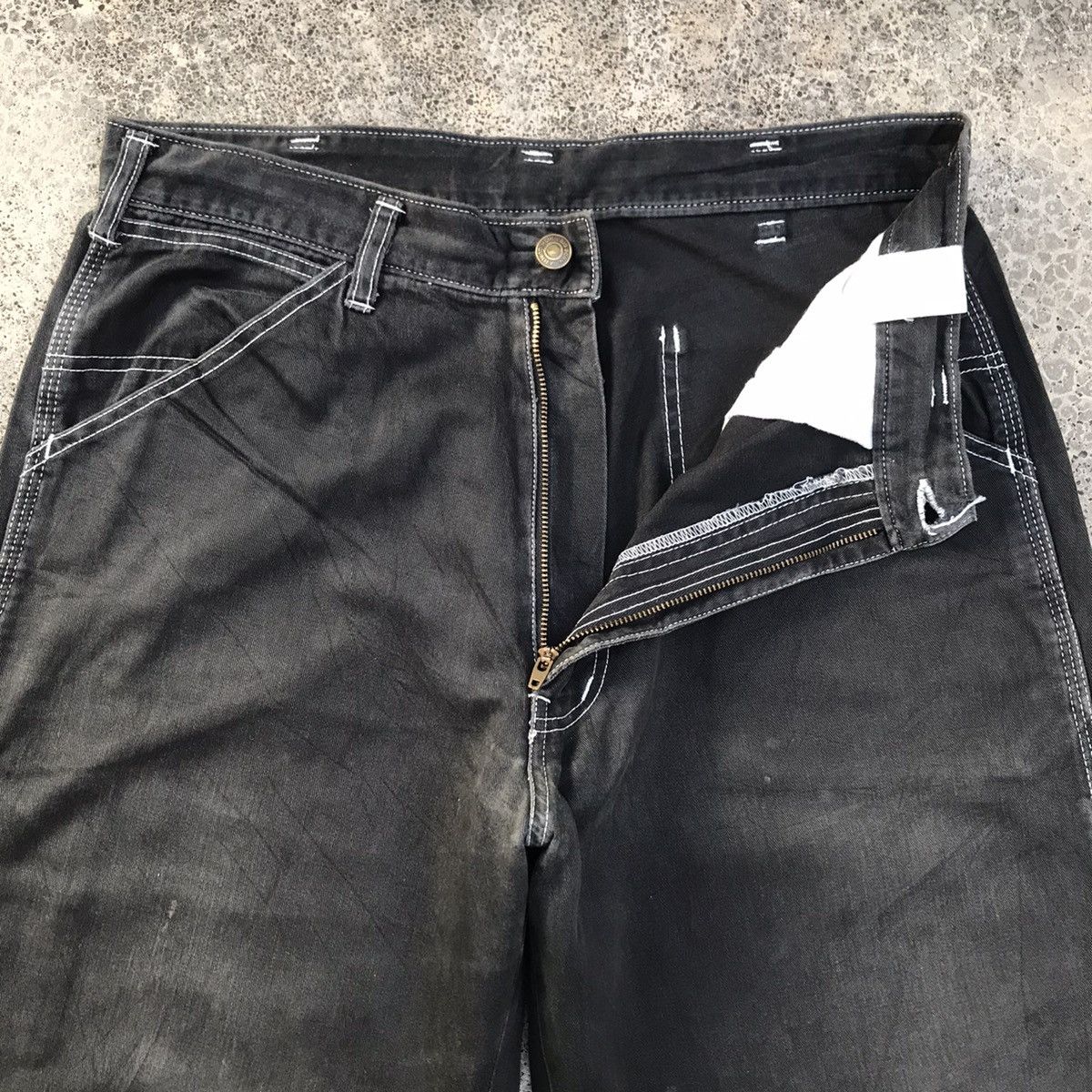 Japanese Brand Vintage Japan Big Born Trousers Faded Carpenter Pants Size US 31 - 7 Thumbnail