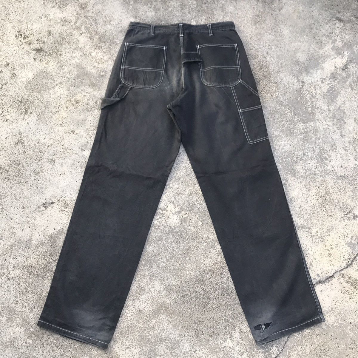 Japanese Brand Vintage Japan Big Born Trousers Faded Carpenter Pants Size US 31 - 16 Thumbnail