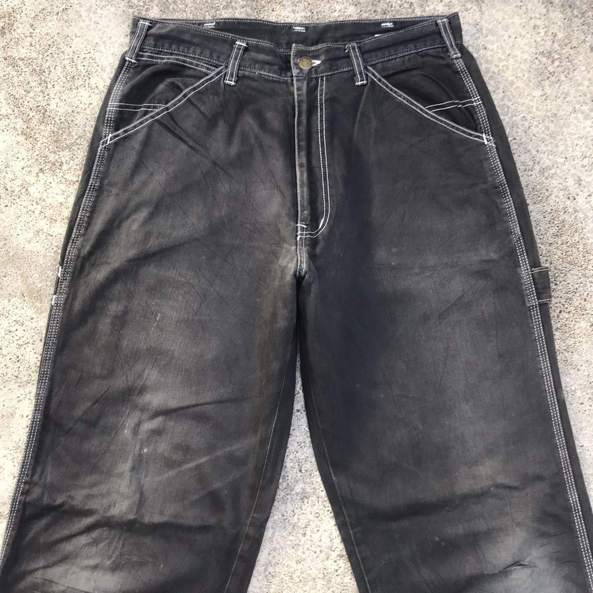 Japanese Brand Vintage Japan Big Born Trousers Faded Carpenter Pants Size US 31 - 2 Thumbnail