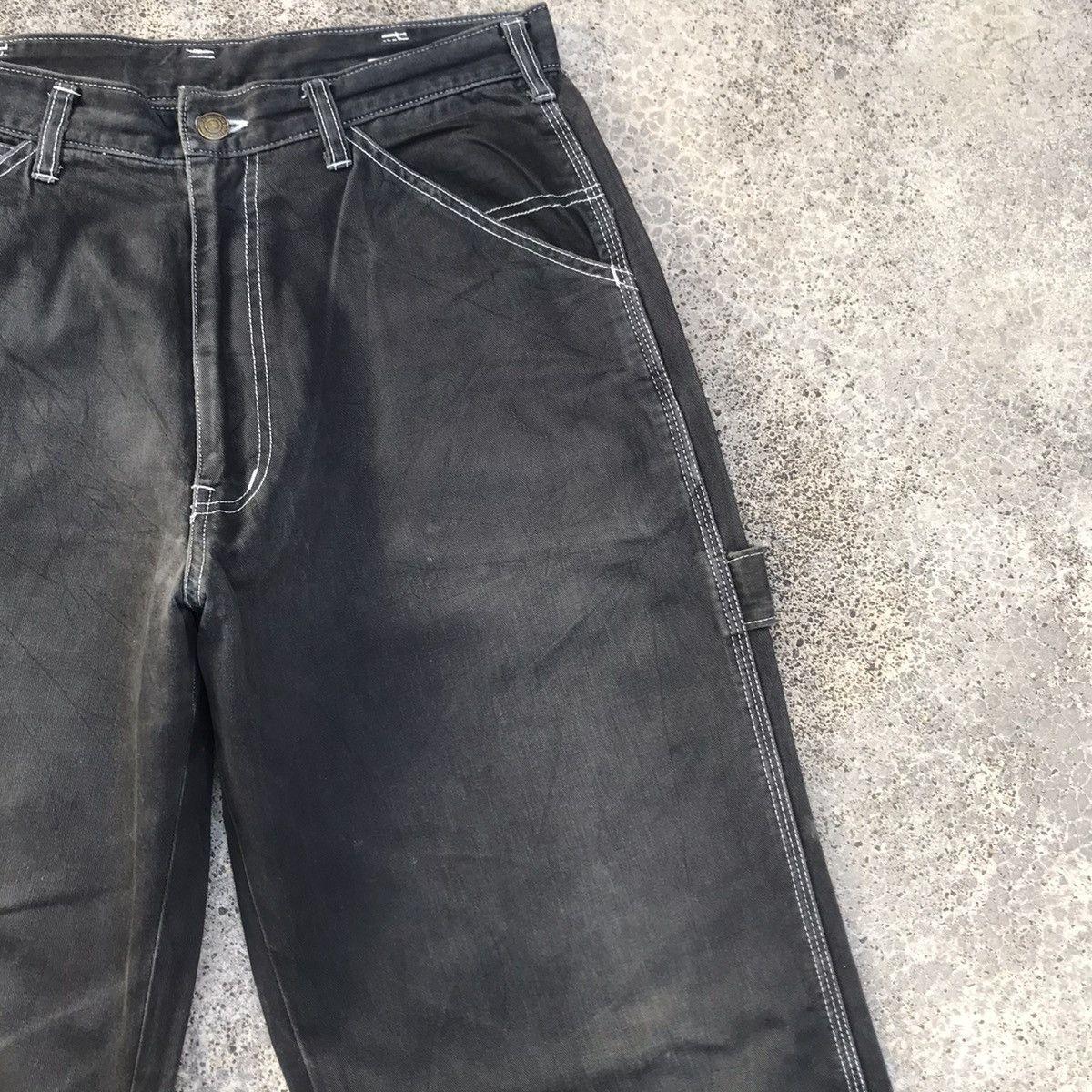 Japanese Brand Vintage Japan Big Born Trousers Faded Carpenter Pants Size US 31 - 5 Thumbnail
