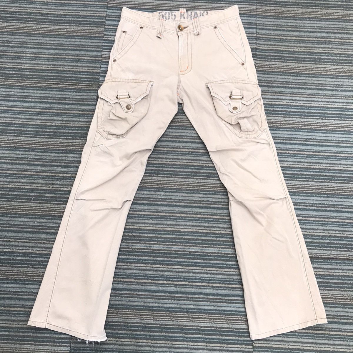 image of Vintage Edwin Type 505 Khaki 3D Pocket Cargo Bushpants Pants, Men's (Size 31)