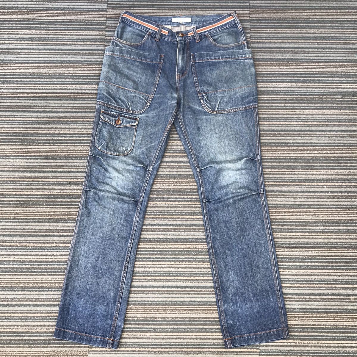 Japanese Brand Vintage Denim Big Pocket Tactical Cargo Bush Pants Jeans Size US 32 / EU 48 - 1 Thumbnail