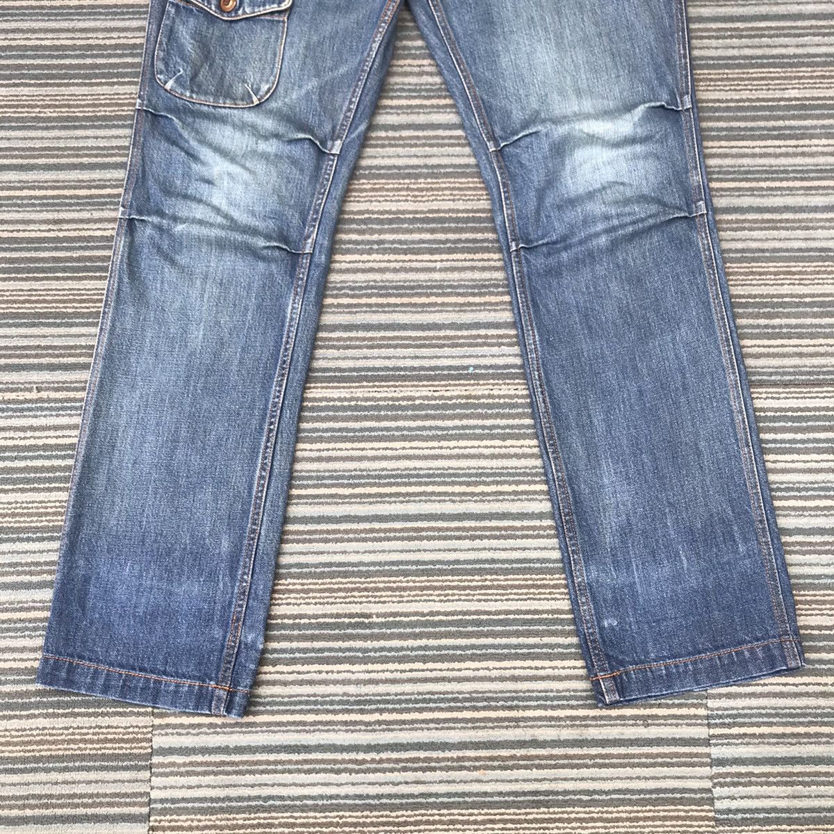 Japanese Brand Vintage Denim Big Pocket Tactical Cargo Bush Pants Jeans Size US 32 / EU 48 - 3 Thumbnail