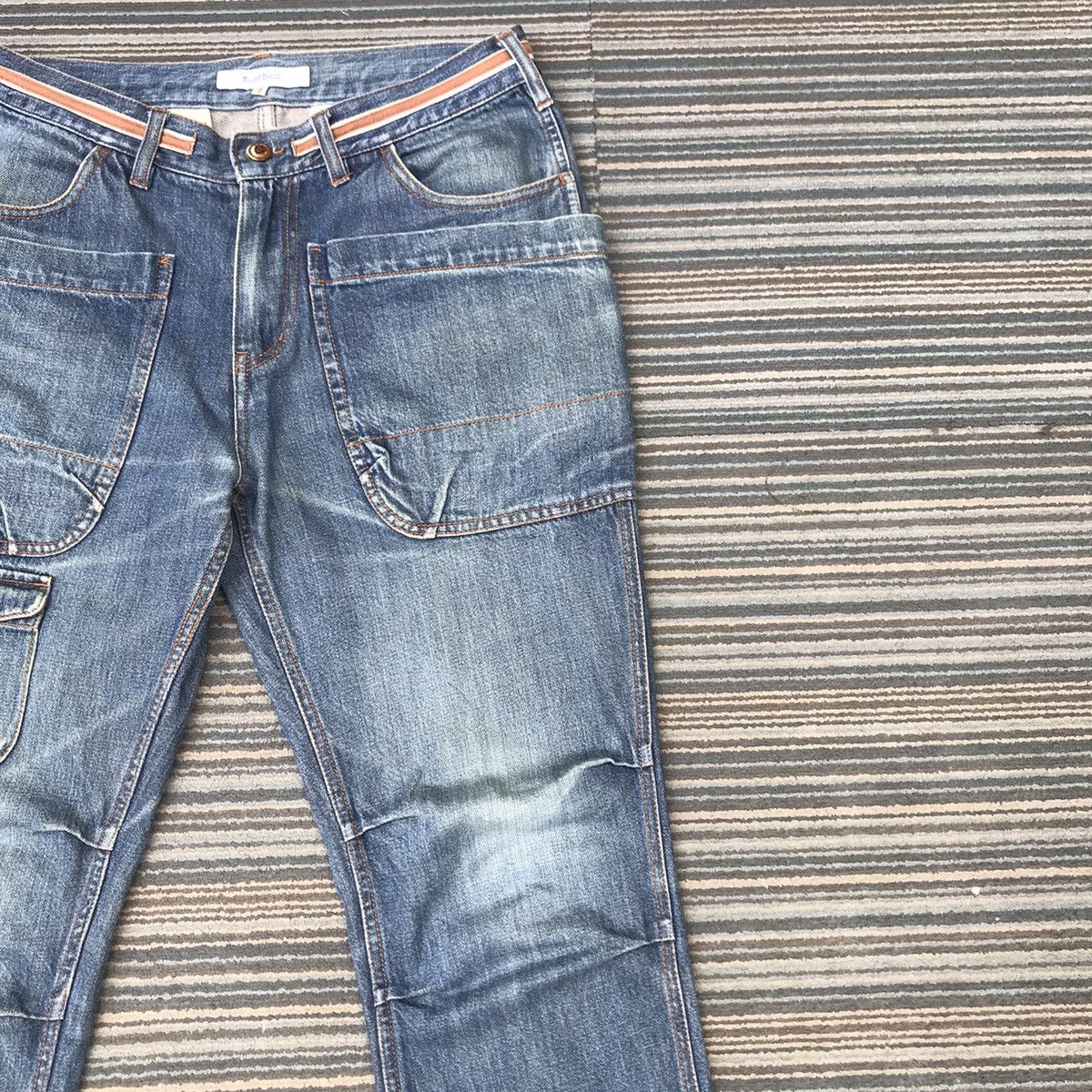 Japanese Brand Vintage Denim Big Pocket Tactical Cargo Bush Pants Jeans Size US 32 / EU 48 - 5 Thumbnail