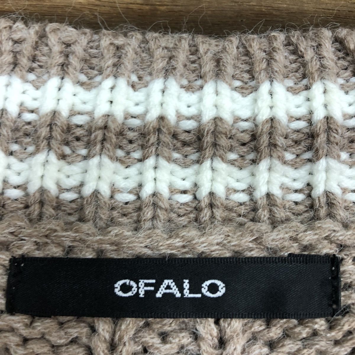Aran Isles Knitwear × Japanese Brand OFALO Rare Cable Knitwear Shag Shaggy Baggy Pullover Sweater Size XL / US 12-14 / IT 48-50 - 11 Thumbnail