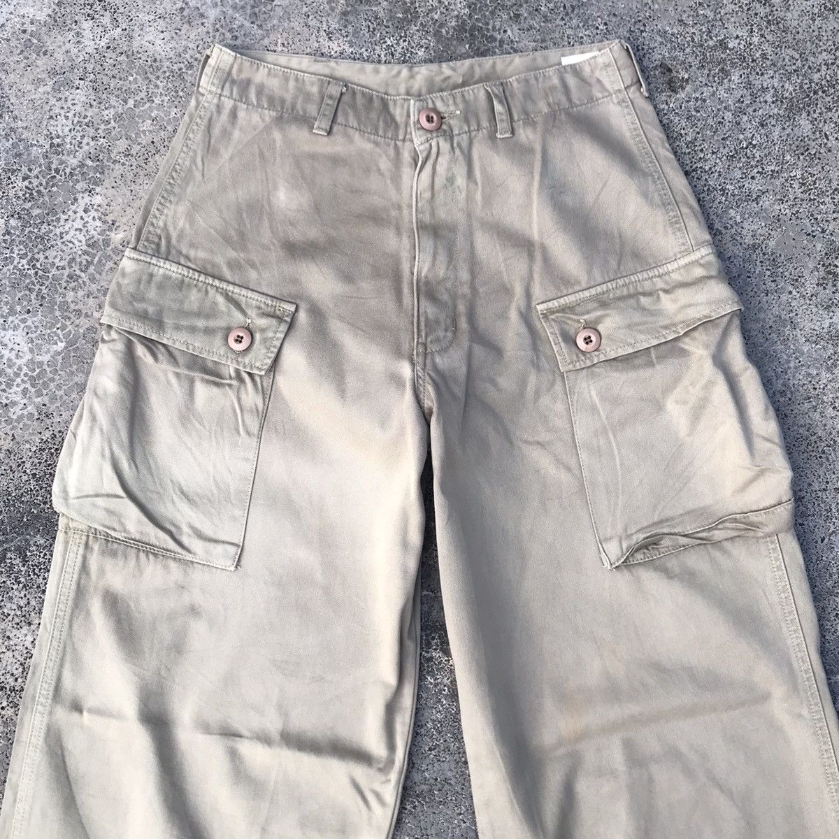 Japanese Brand Vintage Japanese Brand Baggy Tactical Cargo Monkey Pants Size US 27 - 2 Thumbnail