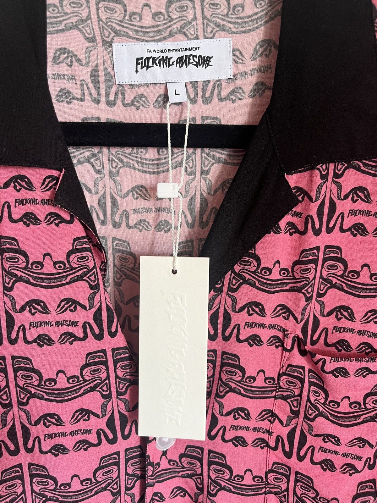 Fucking Awesome Fucking Awesome Pink Black Short Sleeve TIki Print Shirt L Size US L / EU 52-54 / 3 - 5 Thumbnail
