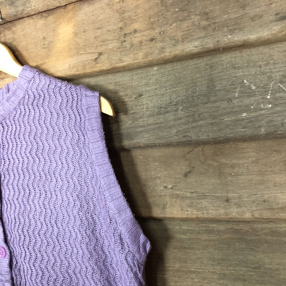 Other VEN Shag Double Pocket Mohair Button Vest Cardigan Sweater Size M / US 6-8 / IT 42-44 - 4 Thumbnail