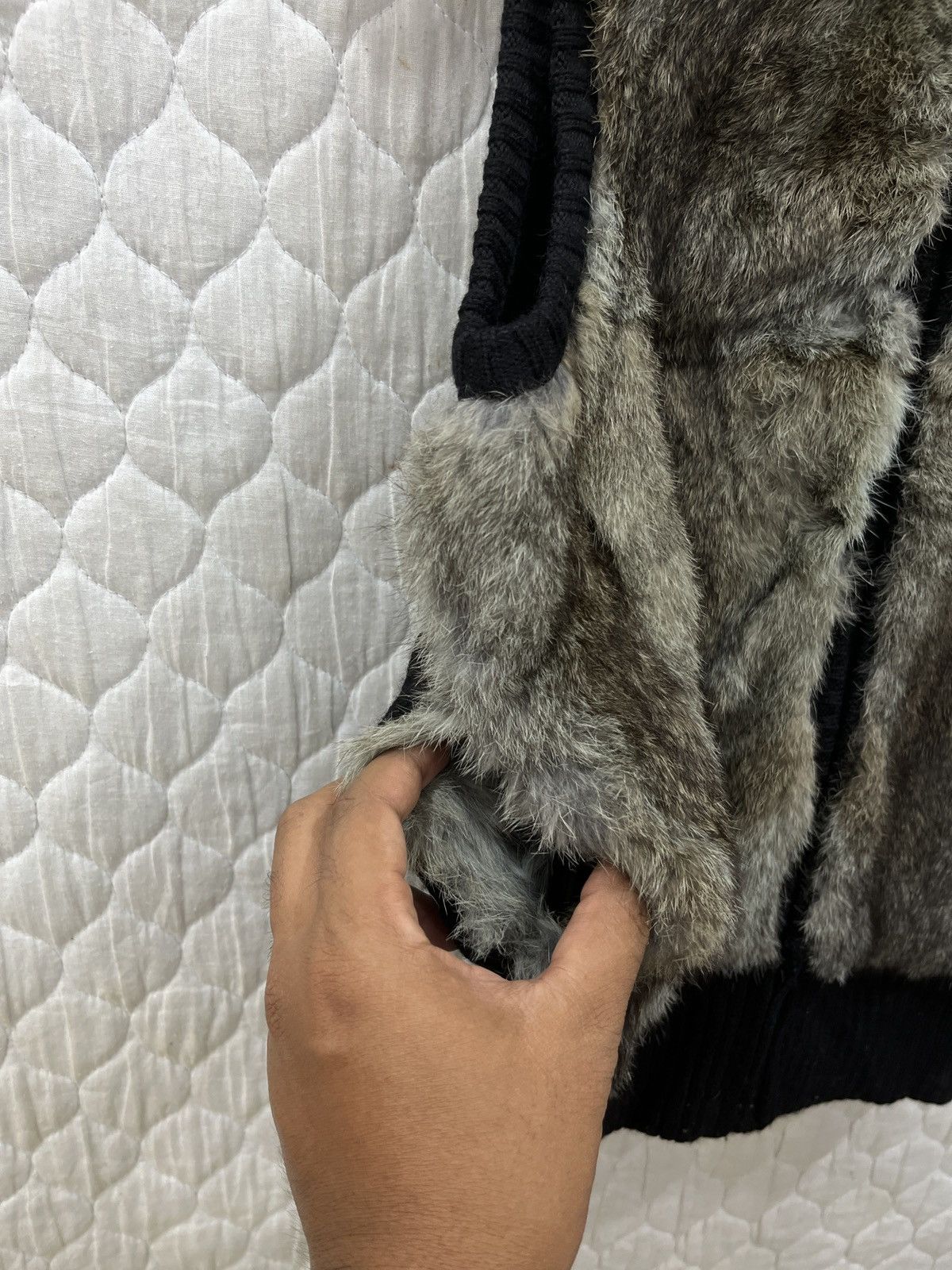 Japanese Brand (Zzz). UN DIX CORS RABBIT FUR VEST Size S / US 4 / IT 40 - 5 Thumbnail