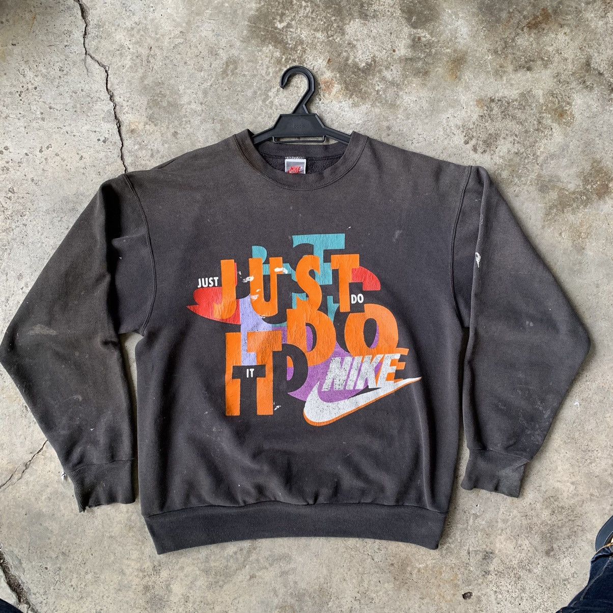 Nike Nike sweatshirt vintage 90s sunfaded minor distressed Size US M / EU 48-50 / 2 - 6 Thumbnail