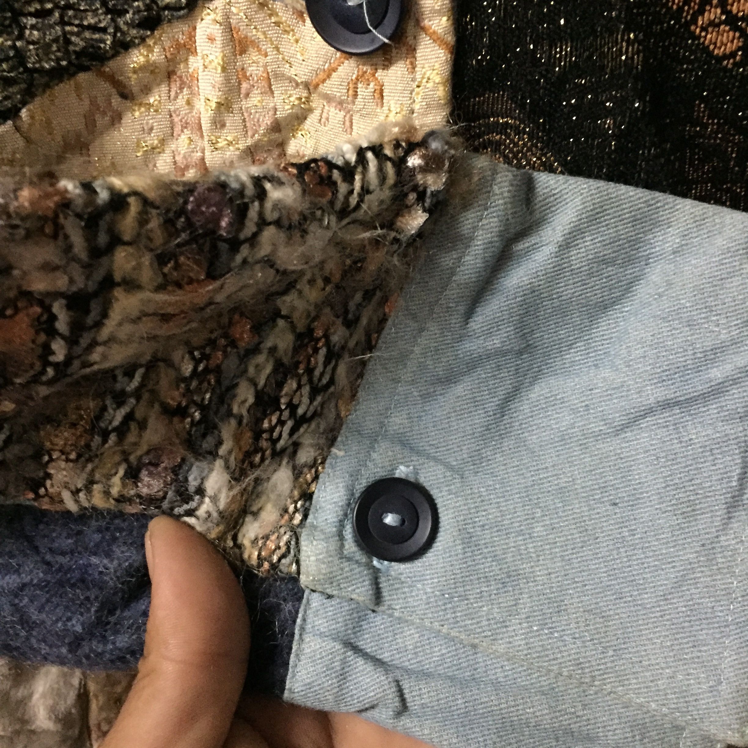 Japanese Brand × Mostly Heard Rarely Seen Vintage Patchworks Designer Made in Italy Button Up Size M / US 6-8 / IT 42-44 - 4 Thumbnail