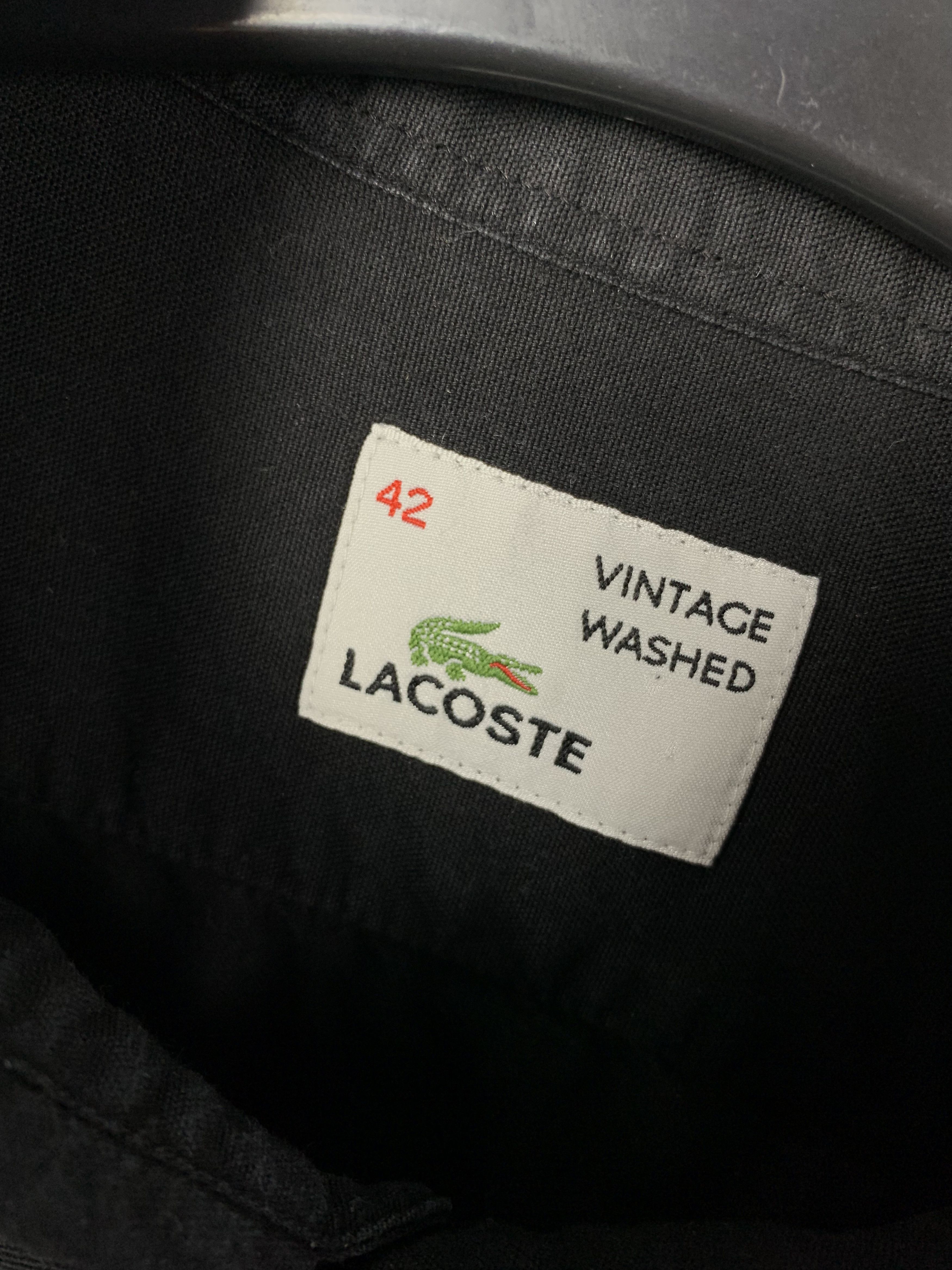Lacoste Lacoste Vintage Washed Mens Long Sleeve Shirt Size US XL / EU 56 / 4 - 4 Thumbnail