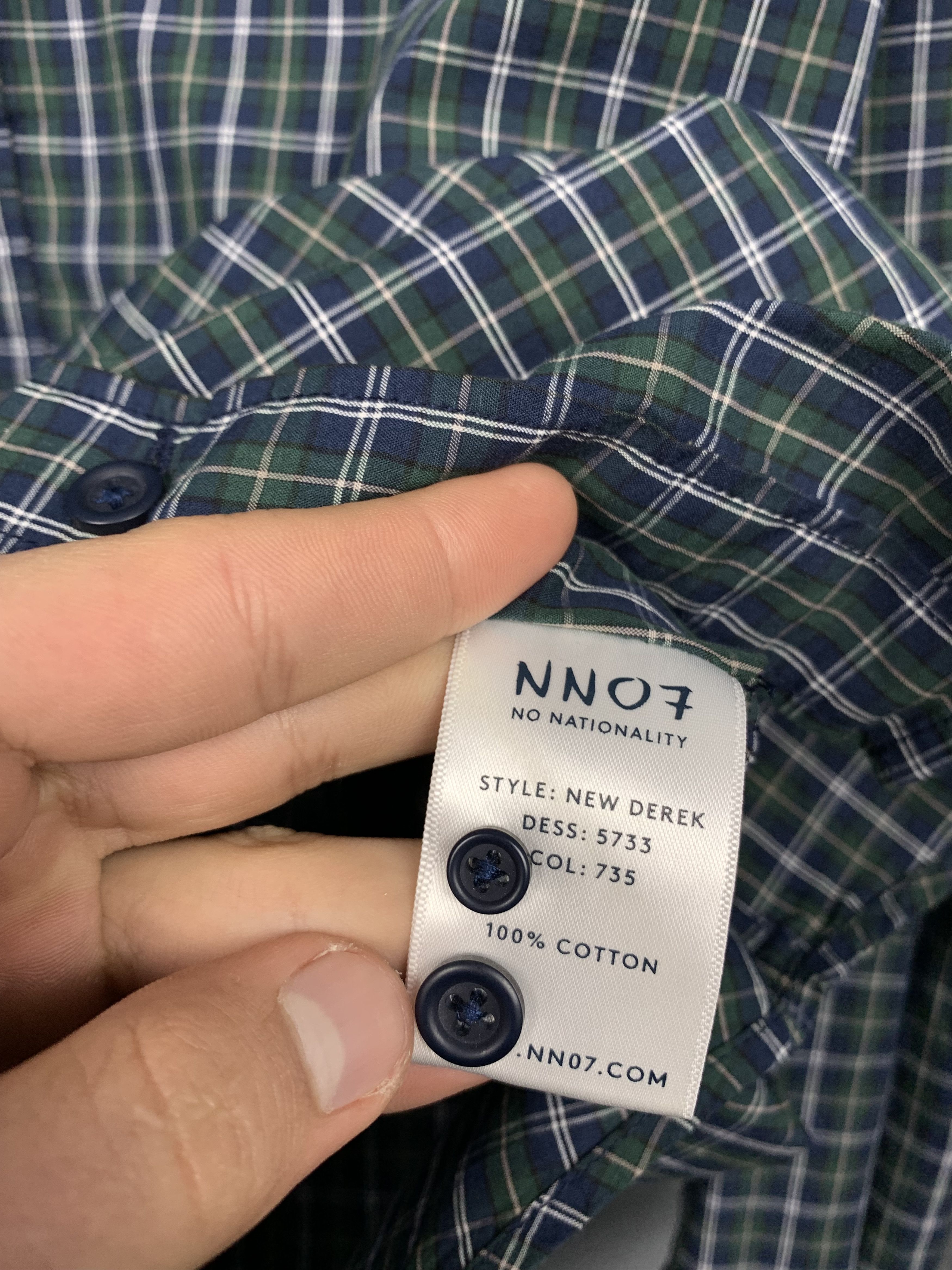 NN07 Nn07 No Nationality Vintage Mens Long Sleeve Plaid Shirt Size US XL / EU 56 / 4 - 5 Thumbnail