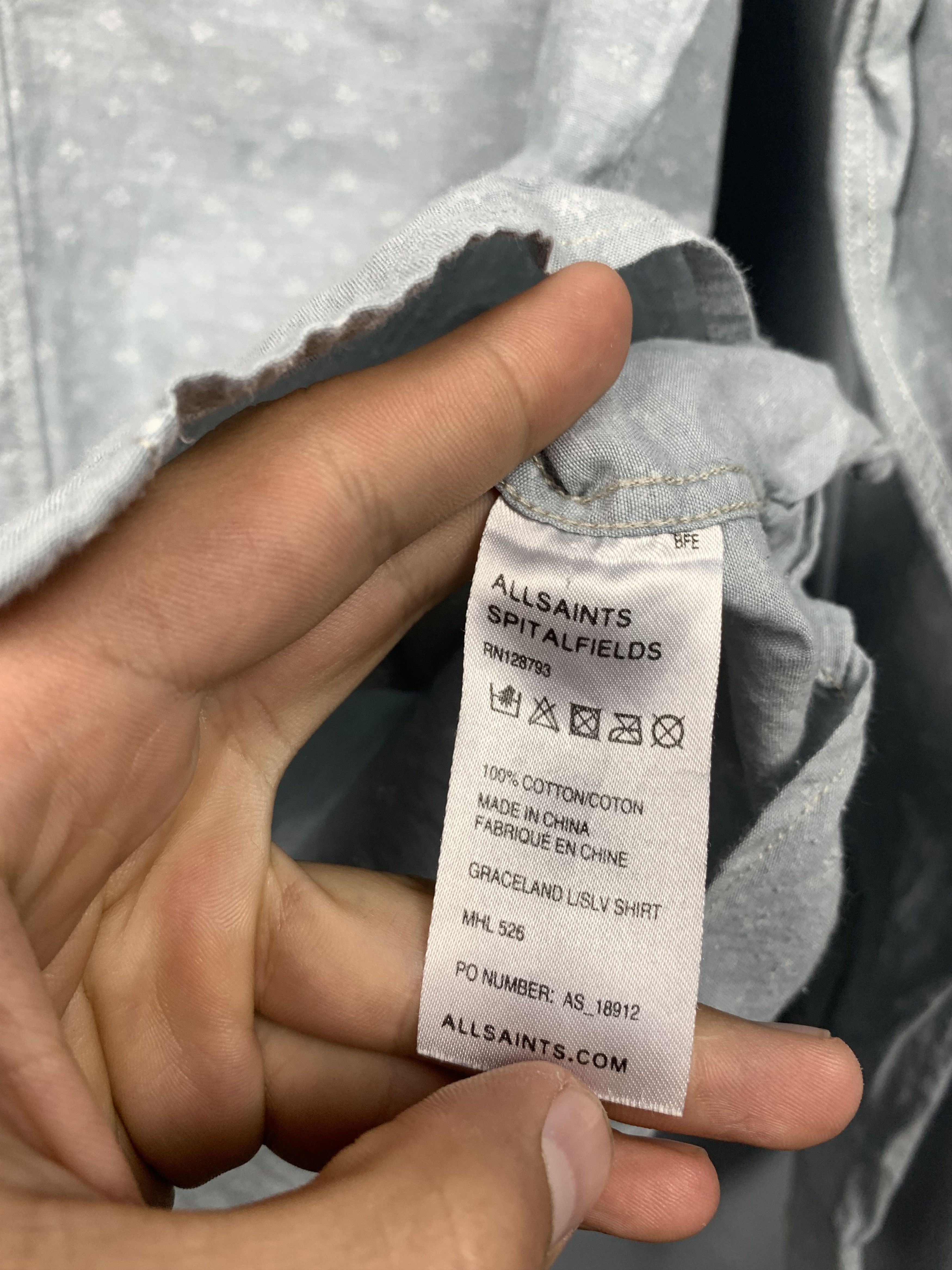 Allsaints AllSaints Graceland Mens Long Sleeve Shirt Japan Made Fabric Size US M / EU 48-50 / 2 - 5 Thumbnail
