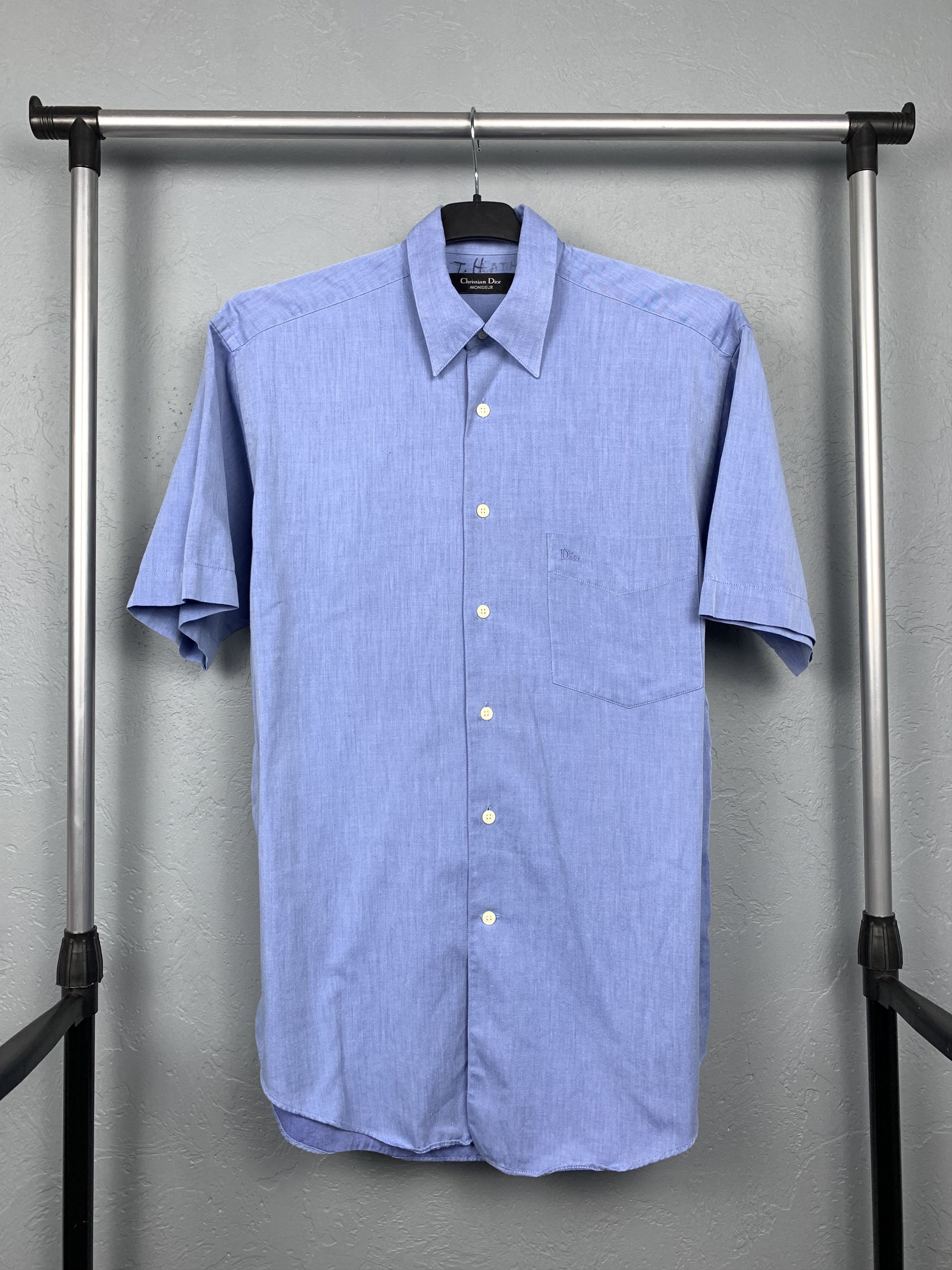Christian Dior Monsieur Christian Dior Monsieur Vintage Short Sleeve Shirt Size US L / EU 52-54 / 3 - 1 Thumbnail