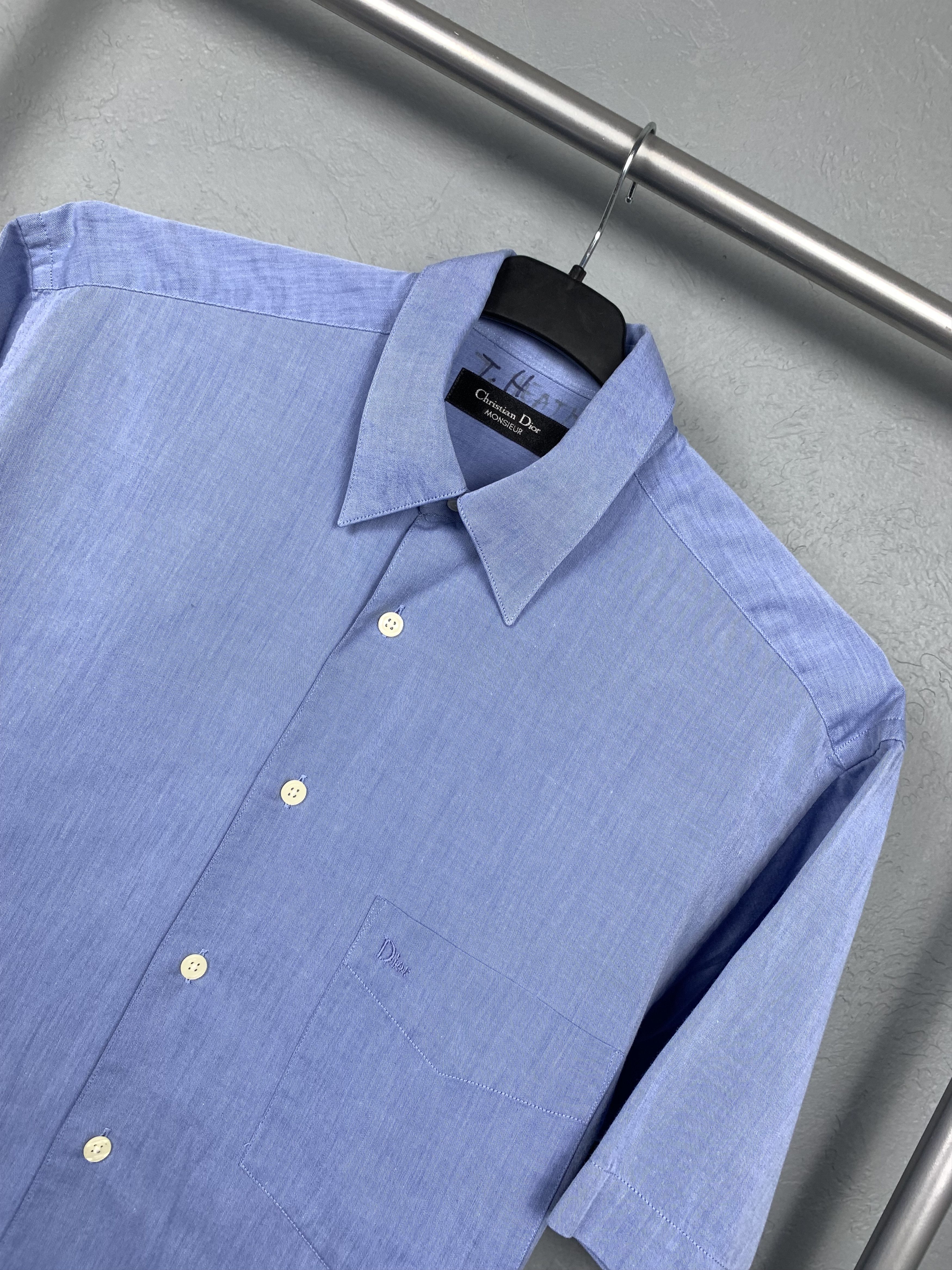 Christian Dior Monsieur Christian Dior Monsieur Vintage Short Sleeve Shirt Size US L / EU 52-54 / 3 - 2 Thumbnail