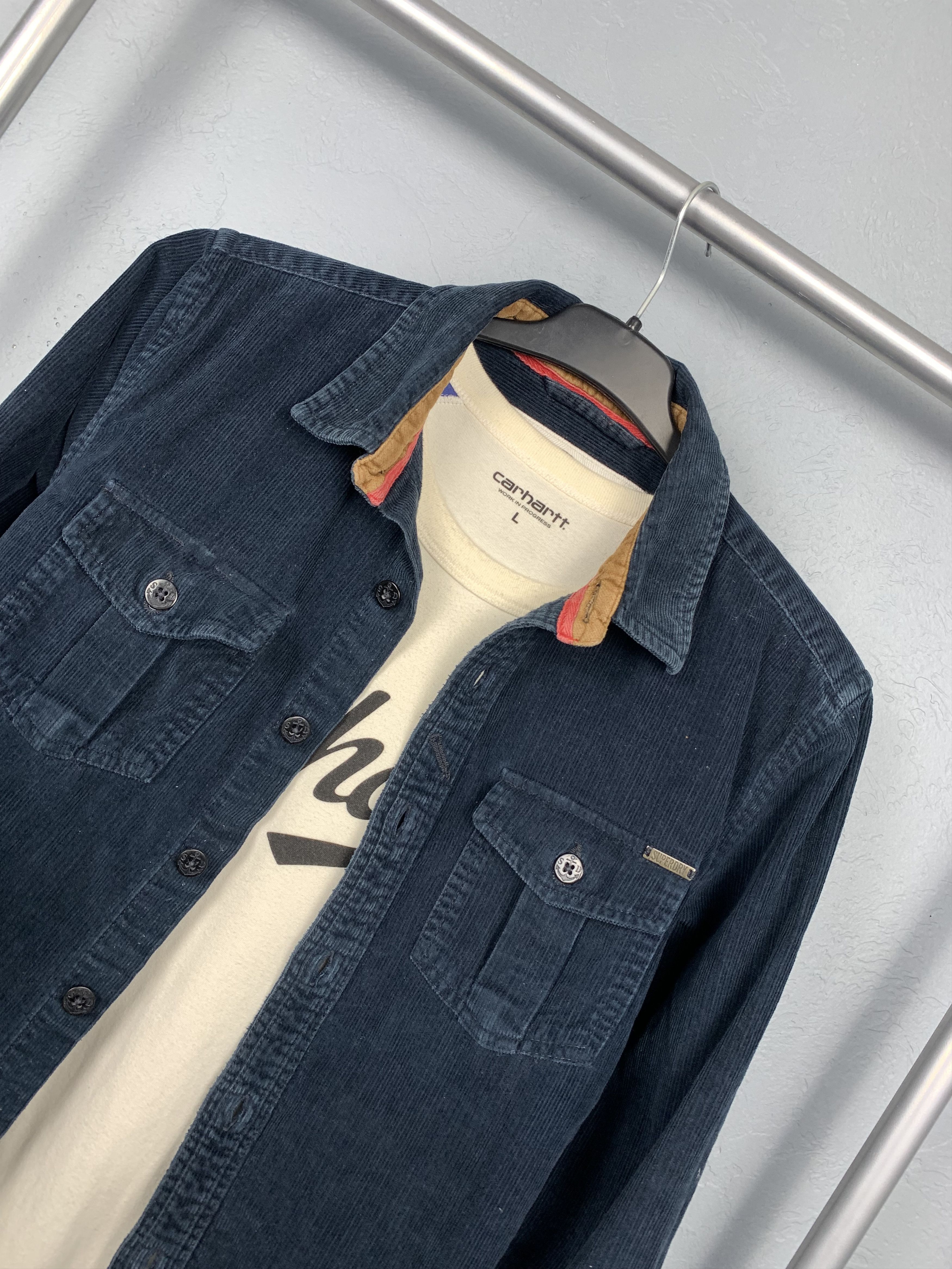 Flannel × Superdry Superdry Vintage Corduroy Flannel Overshirt Shirt Size US S / EU 44-46 / 1 - 2 Thumbnail