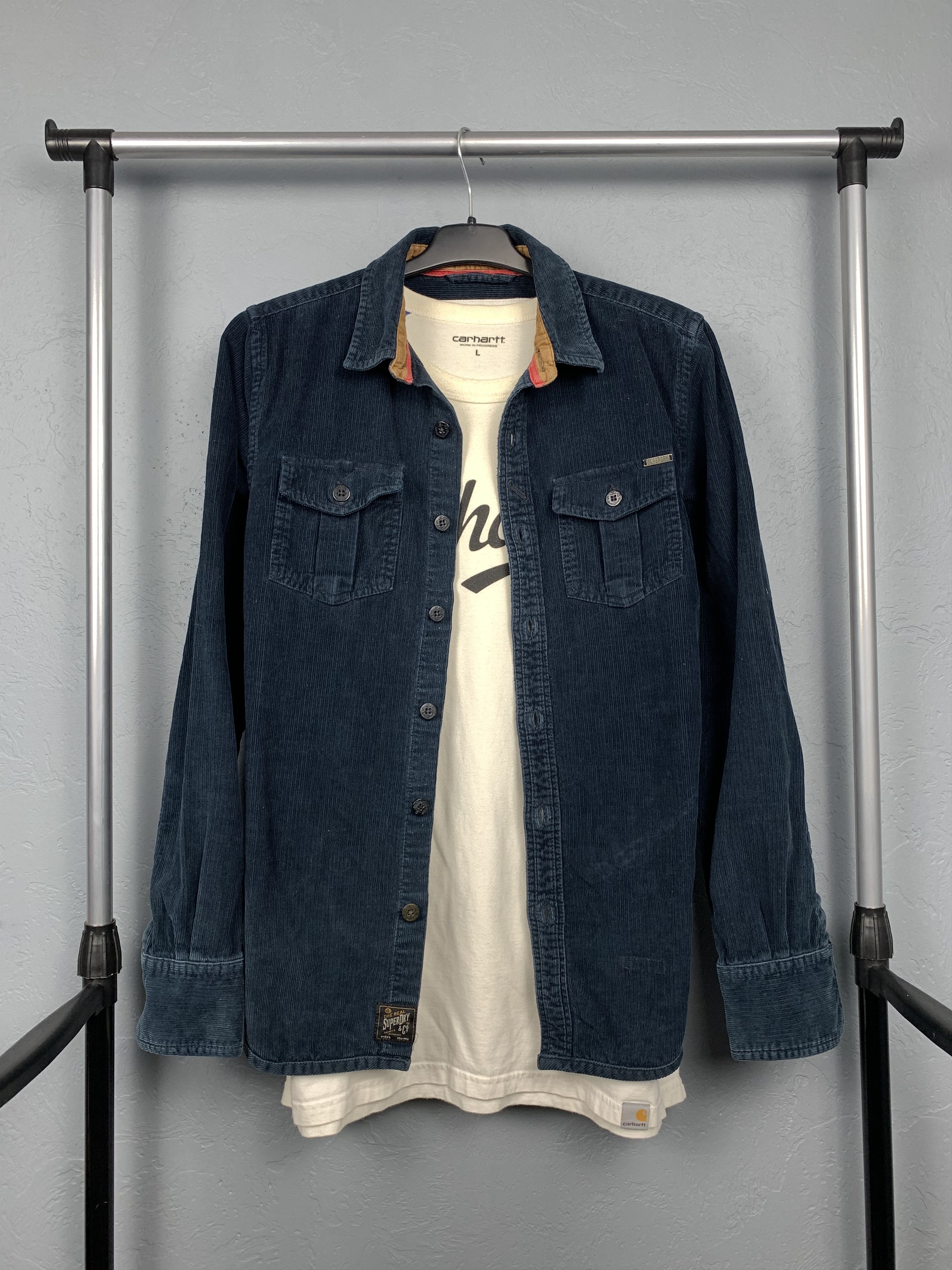 Flannel × Superdry Superdry Vintage Corduroy Flannel Overshirt Shirt Size US S / EU 44-46 / 1 - 1 Thumbnail