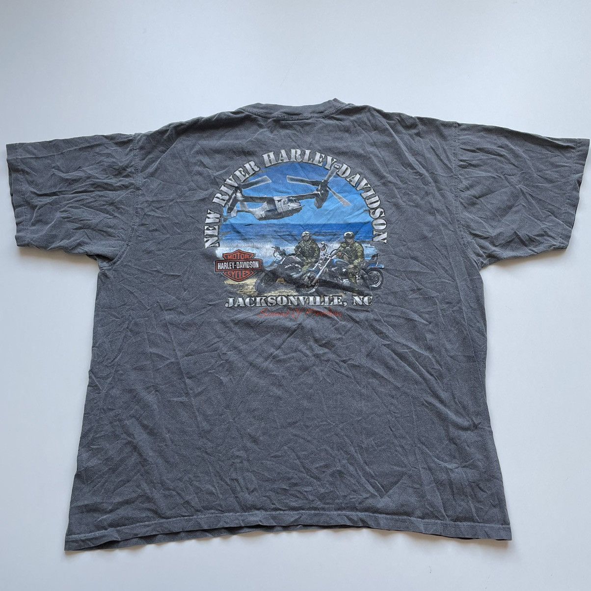 Harley Davidson Vintage Harley Davidson t shirt grey single stitch Size US XL / EU 56 / 4 - 3 Thumbnail