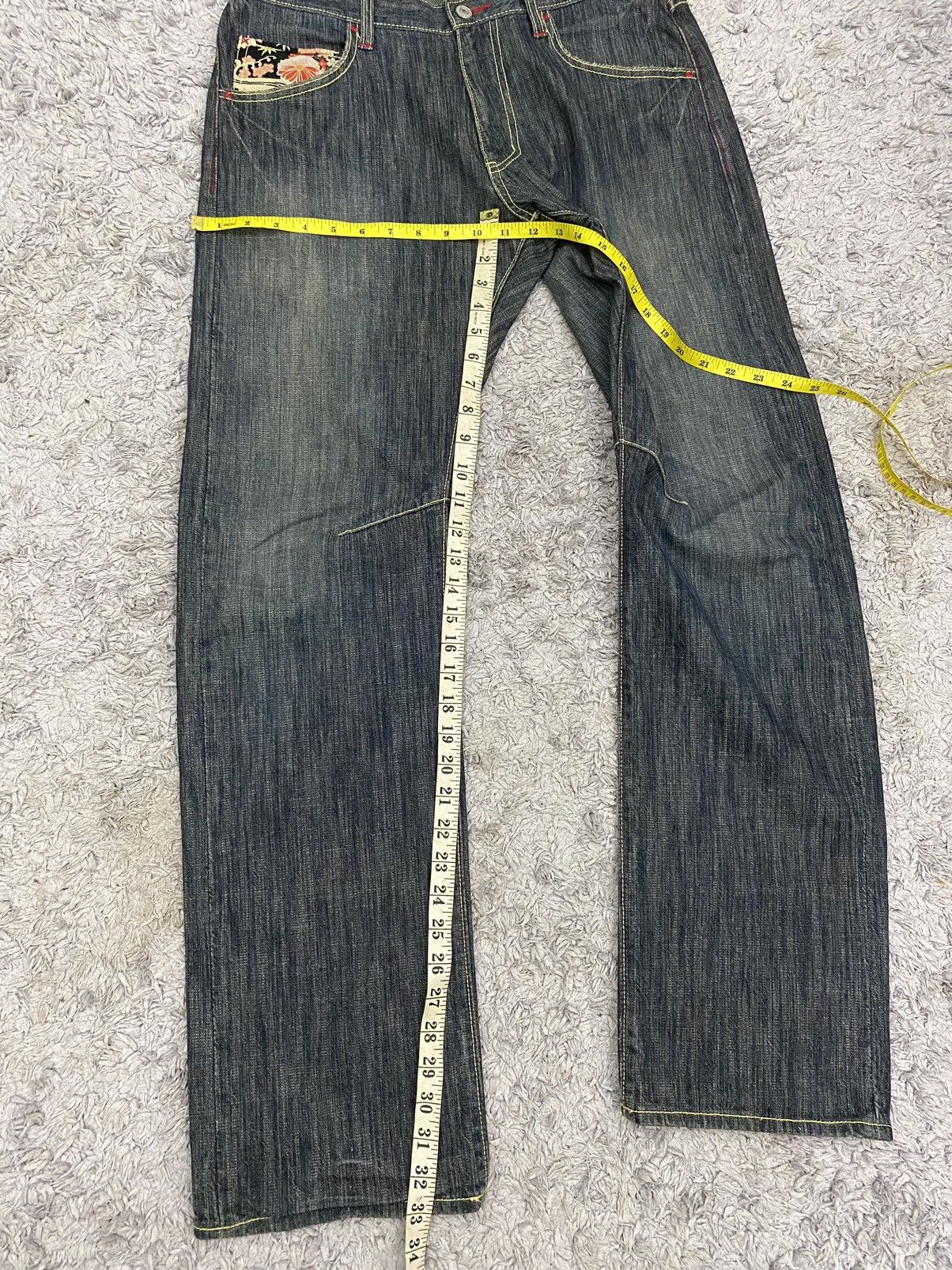 Art Comes First × Japanese Brand Wild Khakis Floral Denim Jeans Pant Size US 34 / EU 50 - 10 Thumbnail