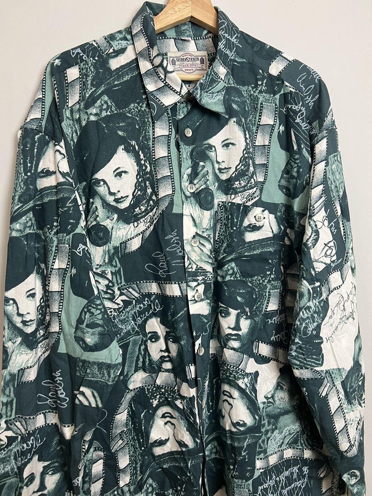 Japanese Brand Vintage Y2k Art Faces Fullprint Avant Garde Button Shirt Size US XXL / EU 58 / 5 - 3 Thumbnail