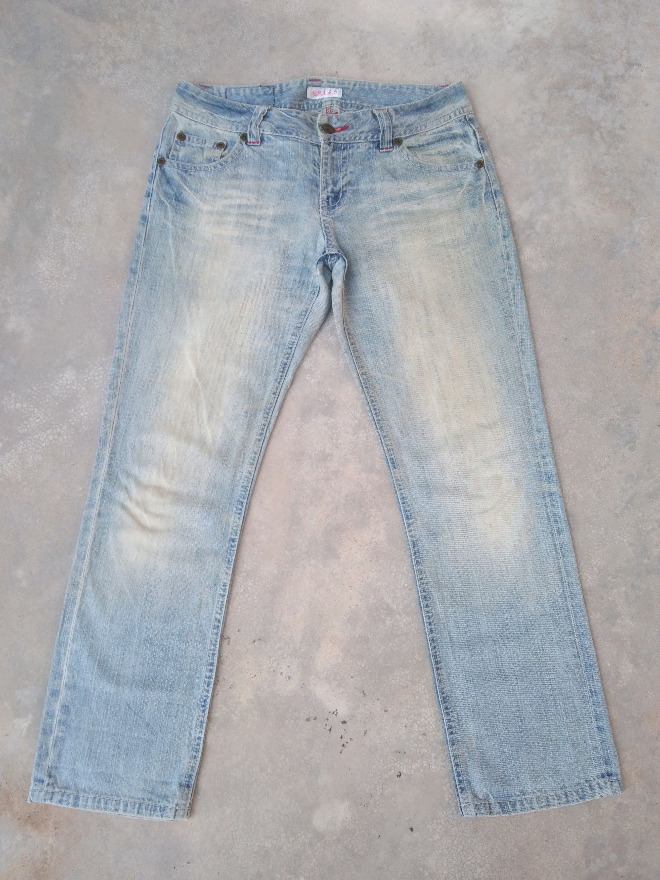Japanese Brand × Jean × Vintage Colza Japanese Brand Rusty Wash Distressed Jeans 31x29 Size US 31 - 1 Thumbnail
