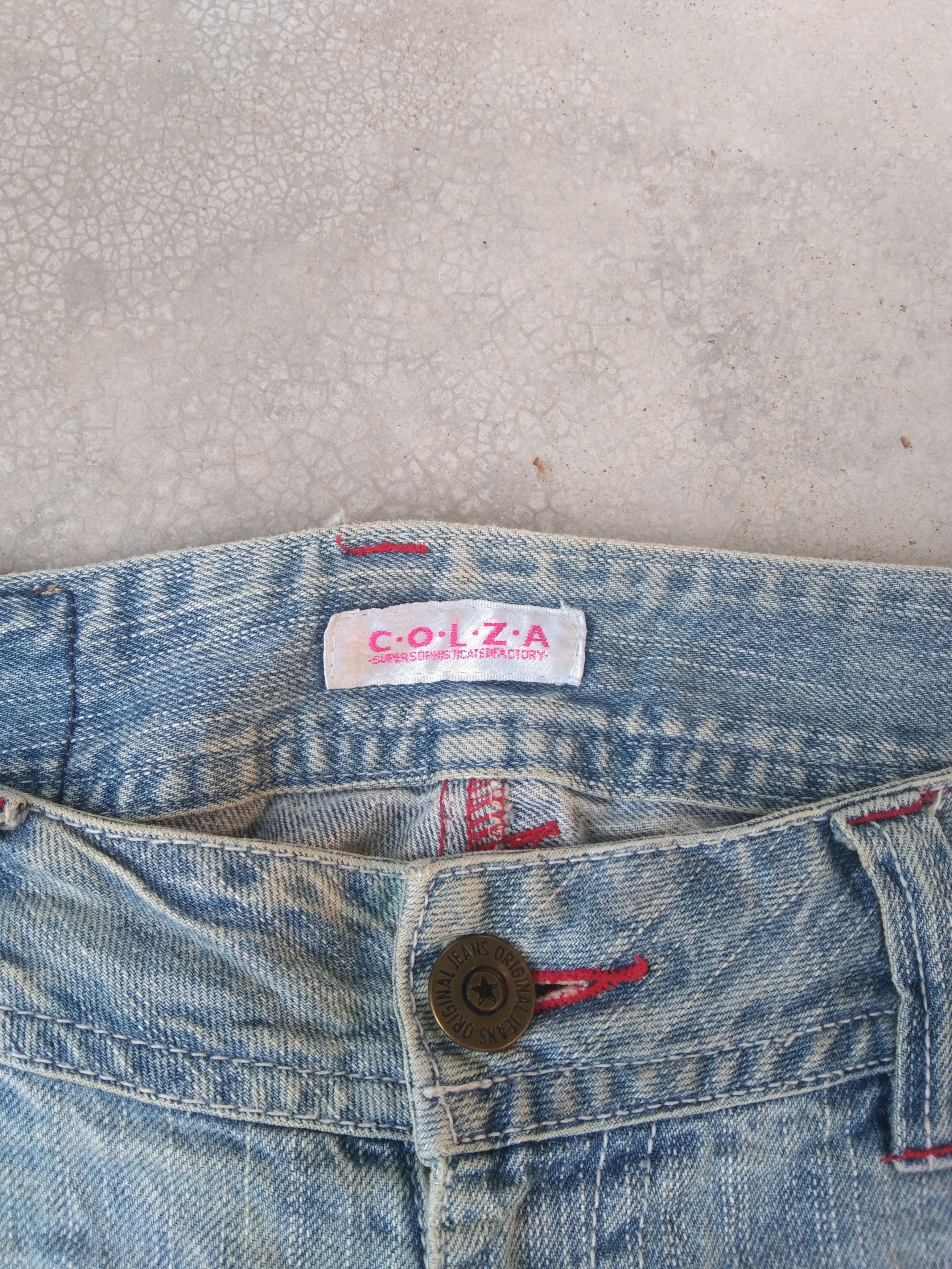 Japanese Brand × Jean × Vintage Colza Japanese Brand Rusty Wash Distressed Jeans 31x29 Size US 31 - 6 Thumbnail