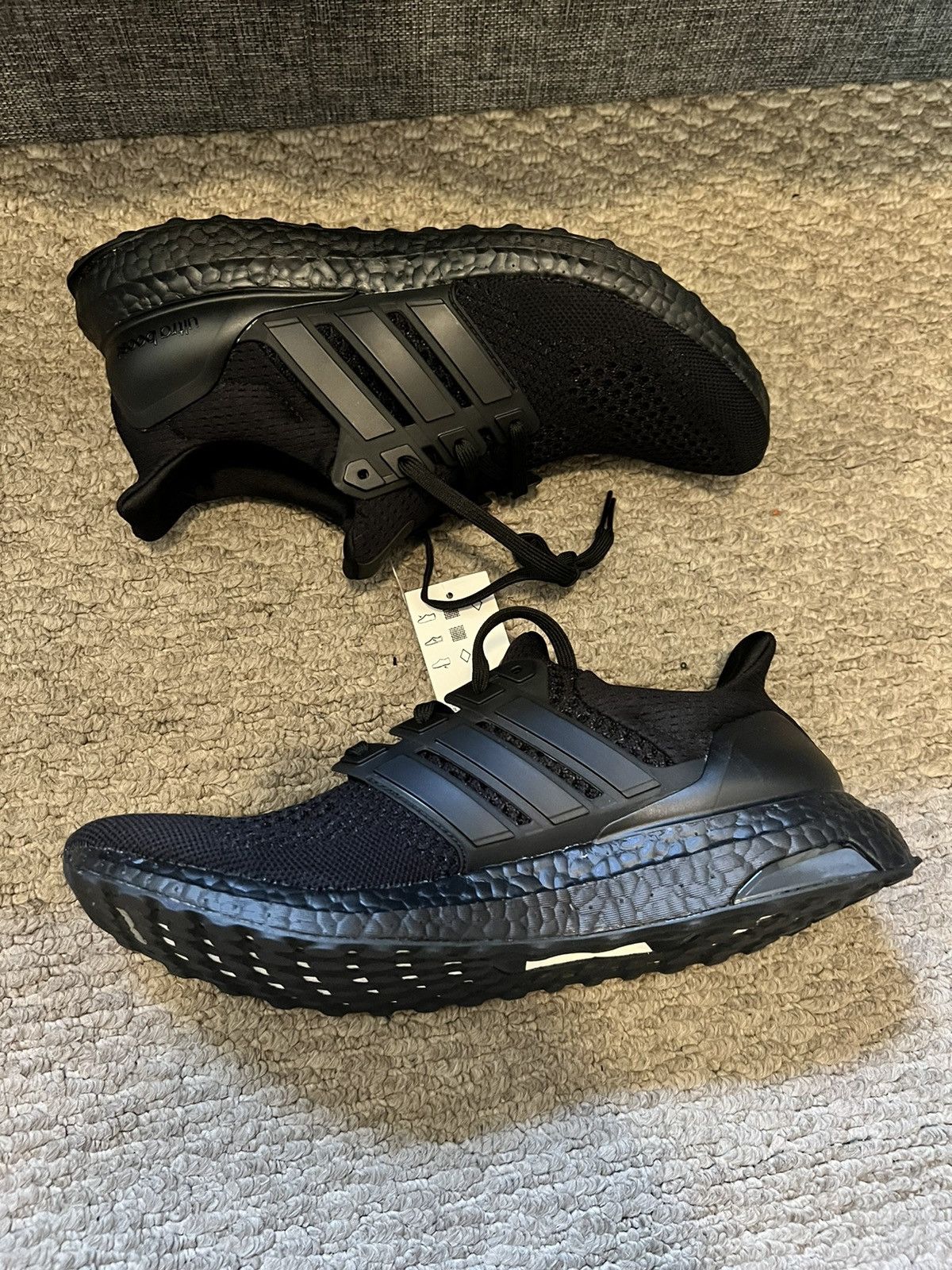 image of Adidas Ultraboost 1.0 Limited Triple Black 2016 Shoes, Men's (Size 9.5)