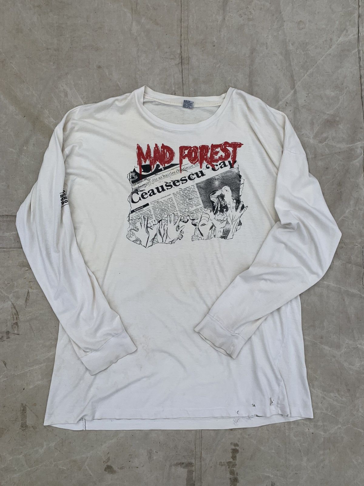 Band Tees Vintage 80s Mad Forest Bristol Theatre Poster Longsleve Size US XXL / EU 58 / 5 - 9 Thumbnail