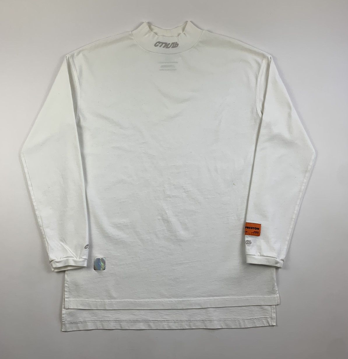 Heron Preston Mock neck “style” cotton long sleeve t shirt