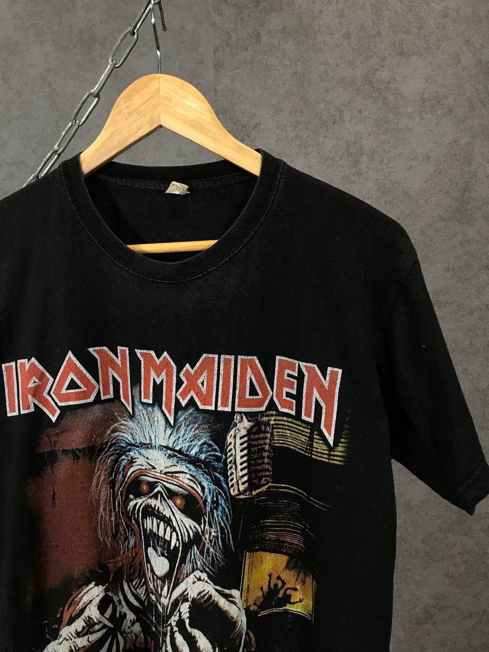 Band Tees × Iron Maiden × Vintage Iron Maiden vintage rock band overprinted tee Size US S / EU 44-46 / 1 - 2 Thumbnail