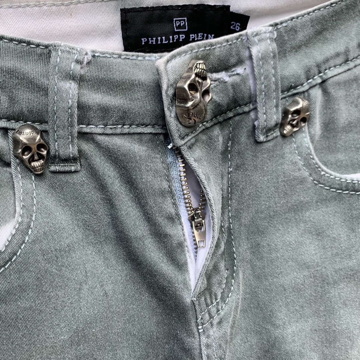 Philipp Plein 🔥Distressed🔥Philipp Plein Rock Star Pants Size US 27 - 14 Thumbnail