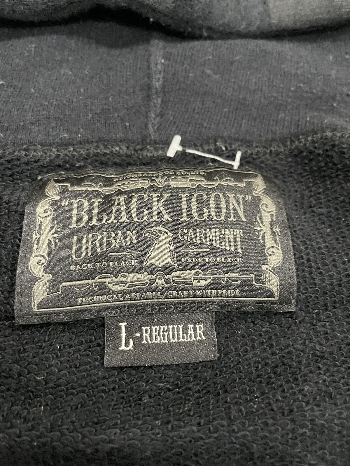 Neighborhood Neighborhood NBHD Japan Black Icon Waldes Zip Faded Hooded Size US L / EU 52-54 / 3 - 2 Thumbnail