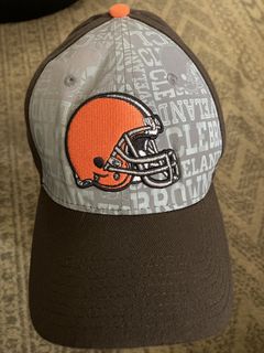 VINTAGE Cleveland Browns Hat Cap Snap Back Brown Orange Script Football  Mens 90s