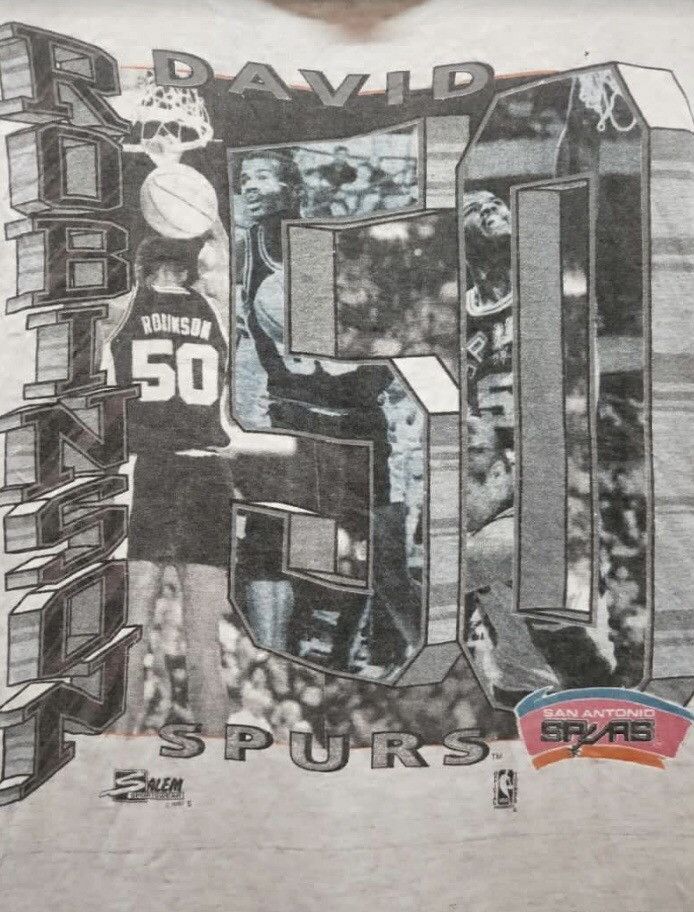 NBA × Vintage Vintage Nba David Robinson Tshirt Salem Tag Size US L / EU 52-54 / 3 - 3 Thumbnail