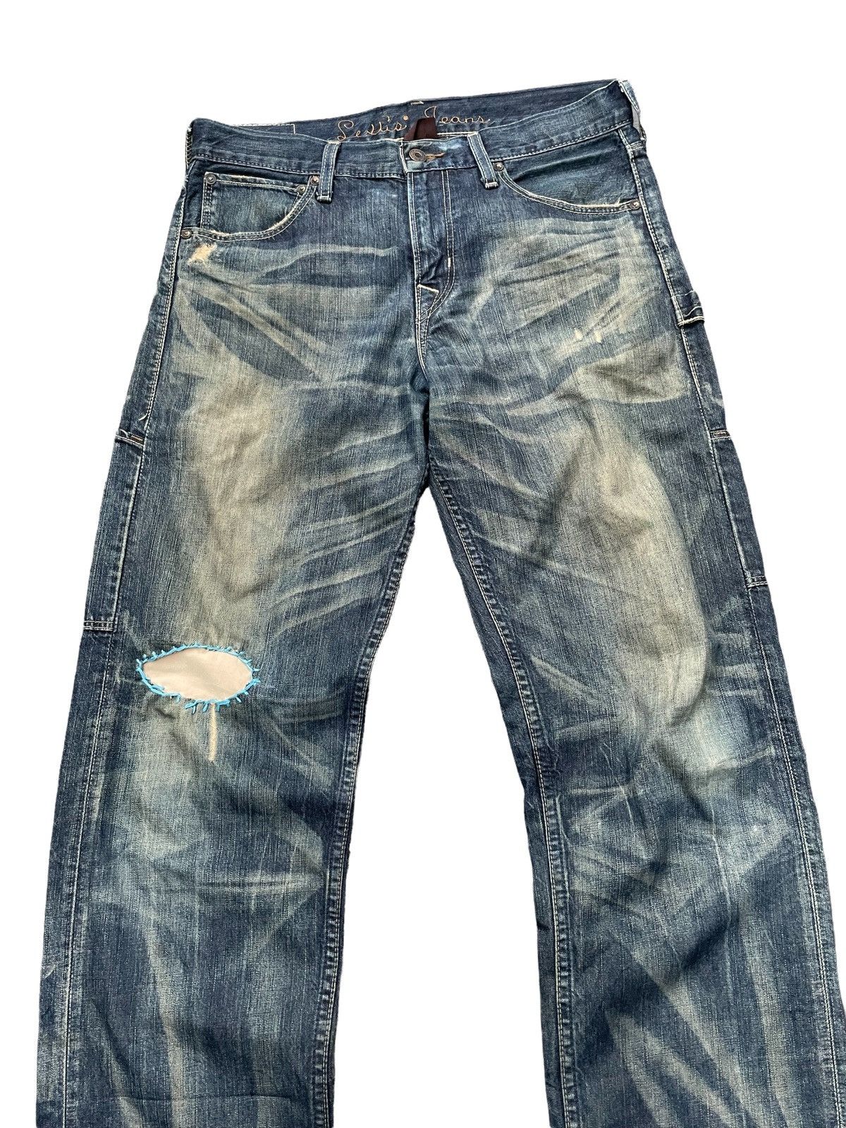 Levi's Vintage Levis 203 Aging Rework Distresed Size US 32 / EU 48 - 4 Thumbnail