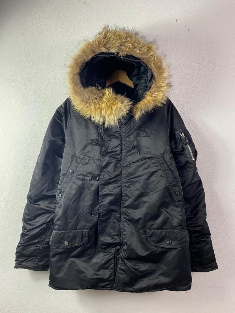 Le Grande Bleu (L.G.B.) Marbles N3B Snorkel Hood Fur Parka Jacket Talon Zipper Size US L / EU 52-54 / 3 - 1 Thumbnail