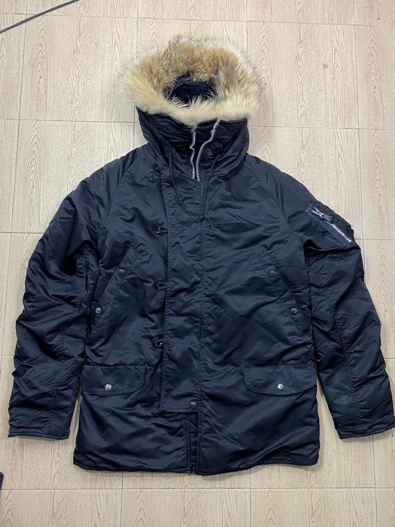 Le Grande Bleu (L.G.B.) Marbles N3B Snorkel Hood Fur Parka Jacket Talon Zipper Size US L / EU 52-54 / 3 - 19 Thumbnail