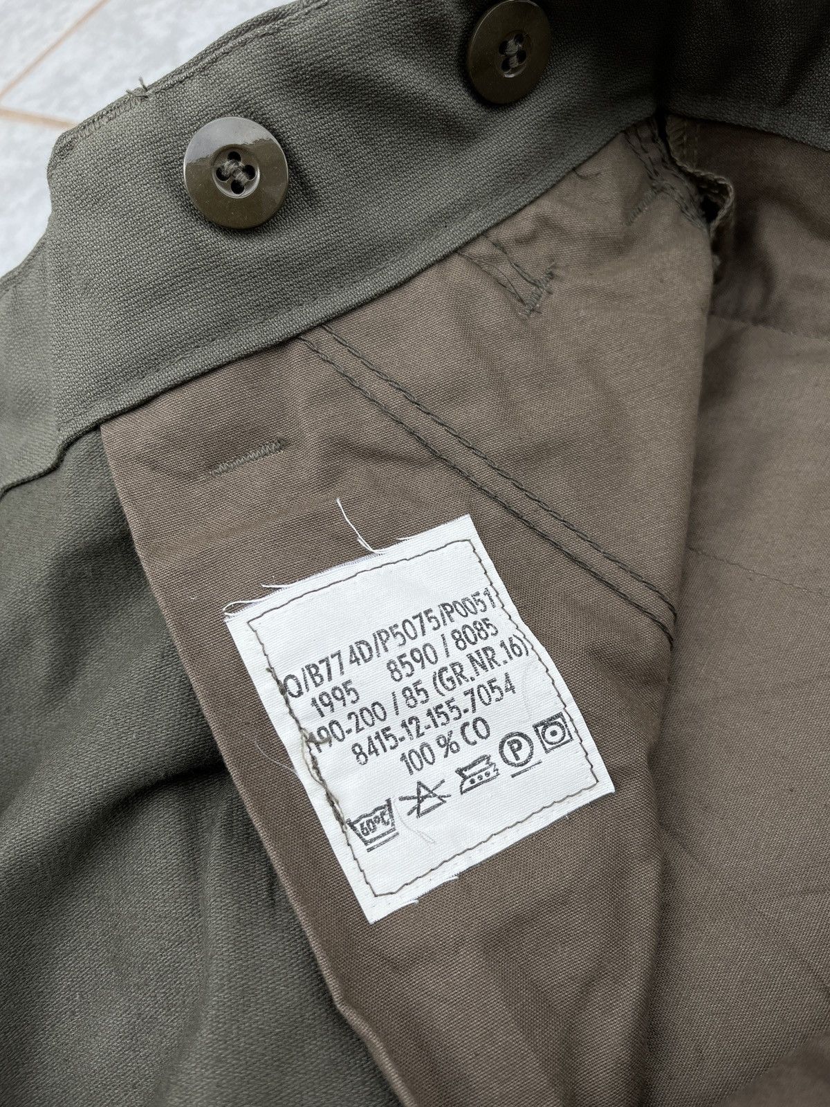 Vintage Rare Vintage 1995 MILITARY Cargo Pants Size US 32 / EU 48 - 6 Thumbnail