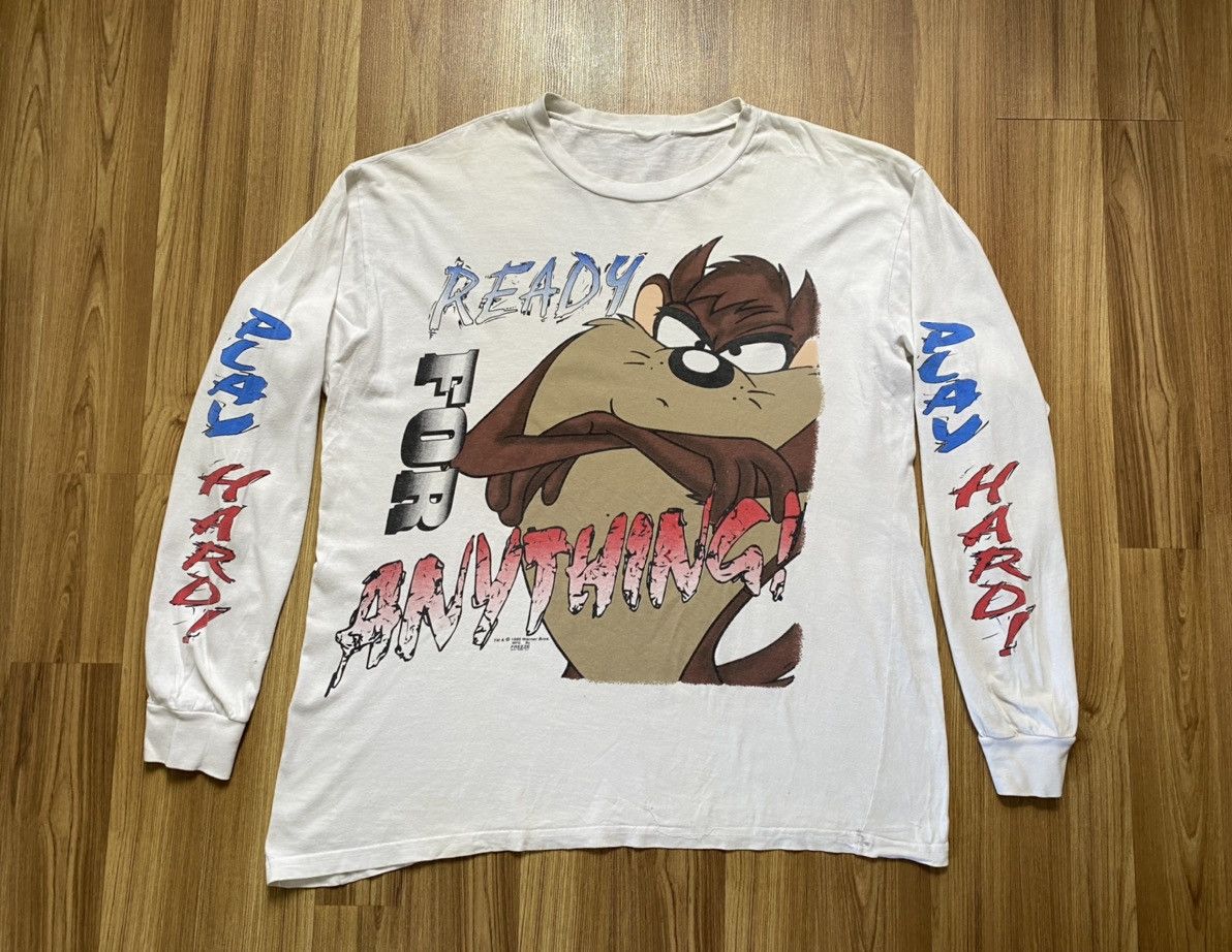 Vintage Vintage Y2K Taz 1995 Long Sleeve Marvin Daffy Duck Bunny Size US XL / EU 56 / 4 - 1 Thumbnail