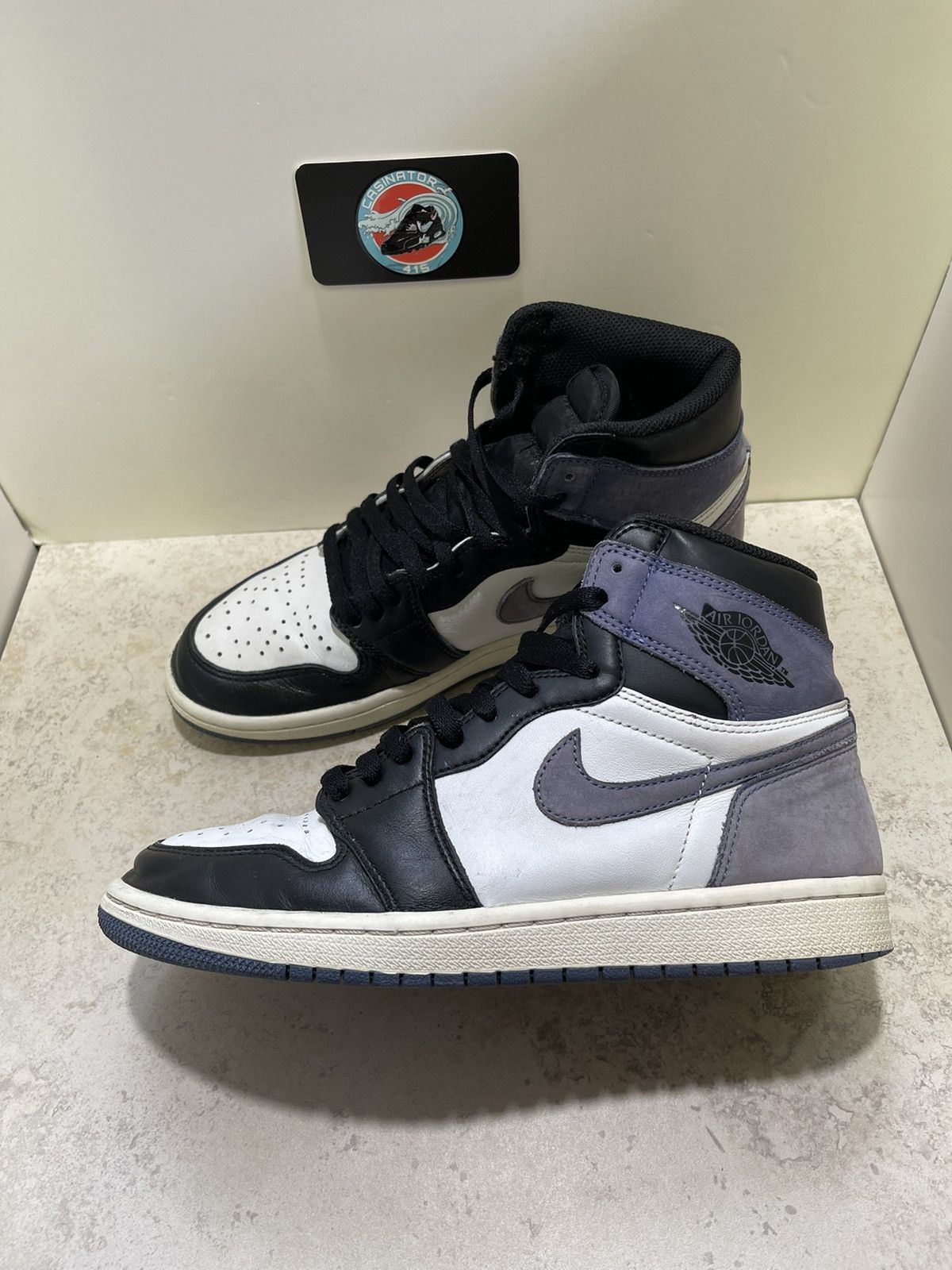 image of Jordan Nike Air Jordan 1 Retro High OG Blue Moon 2018- Size 8 Mens Shoes