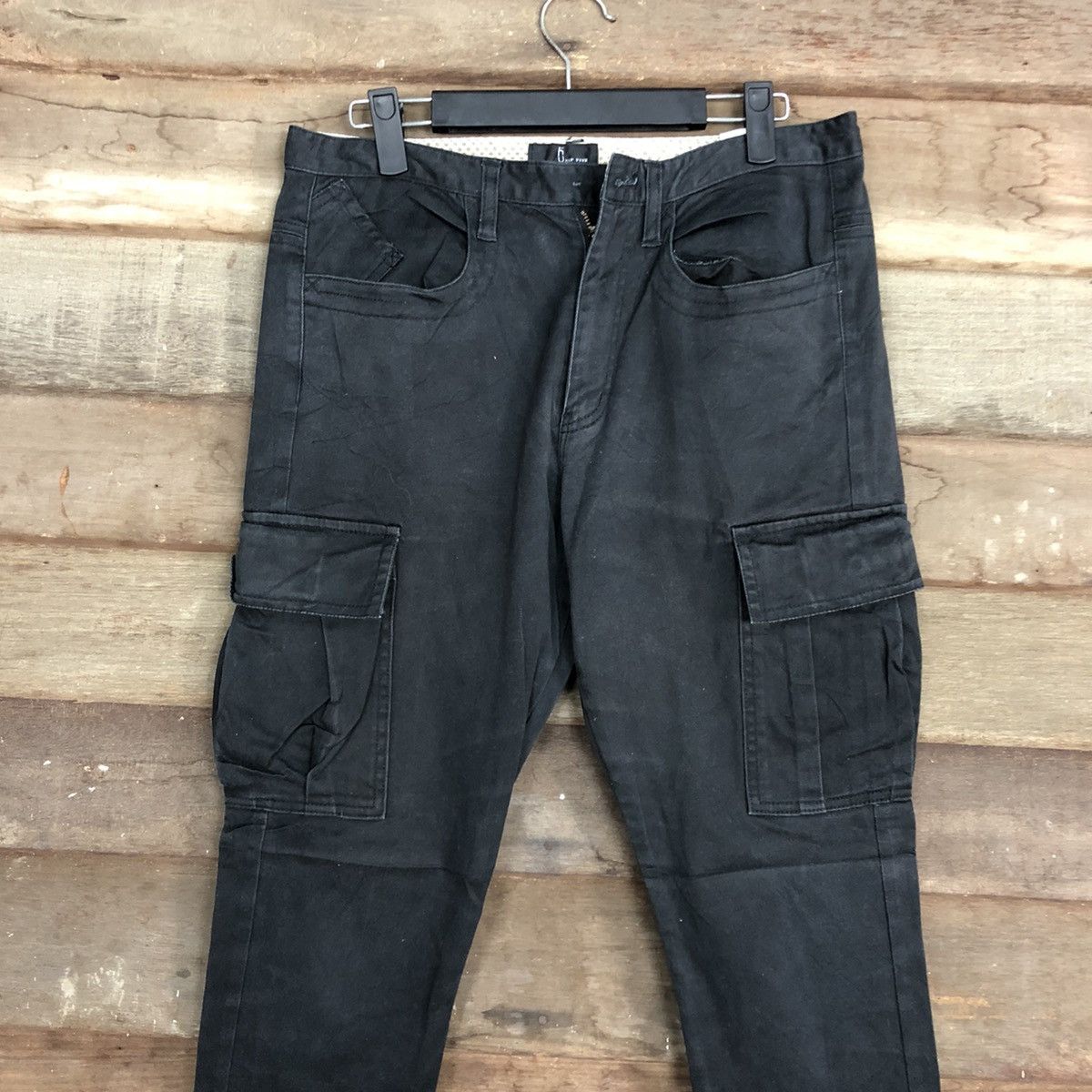 Japanese Brand DLL 5ziq Five Black utility Multipocket Cargo Pants #c701 Size US 29 - 2 Thumbnail