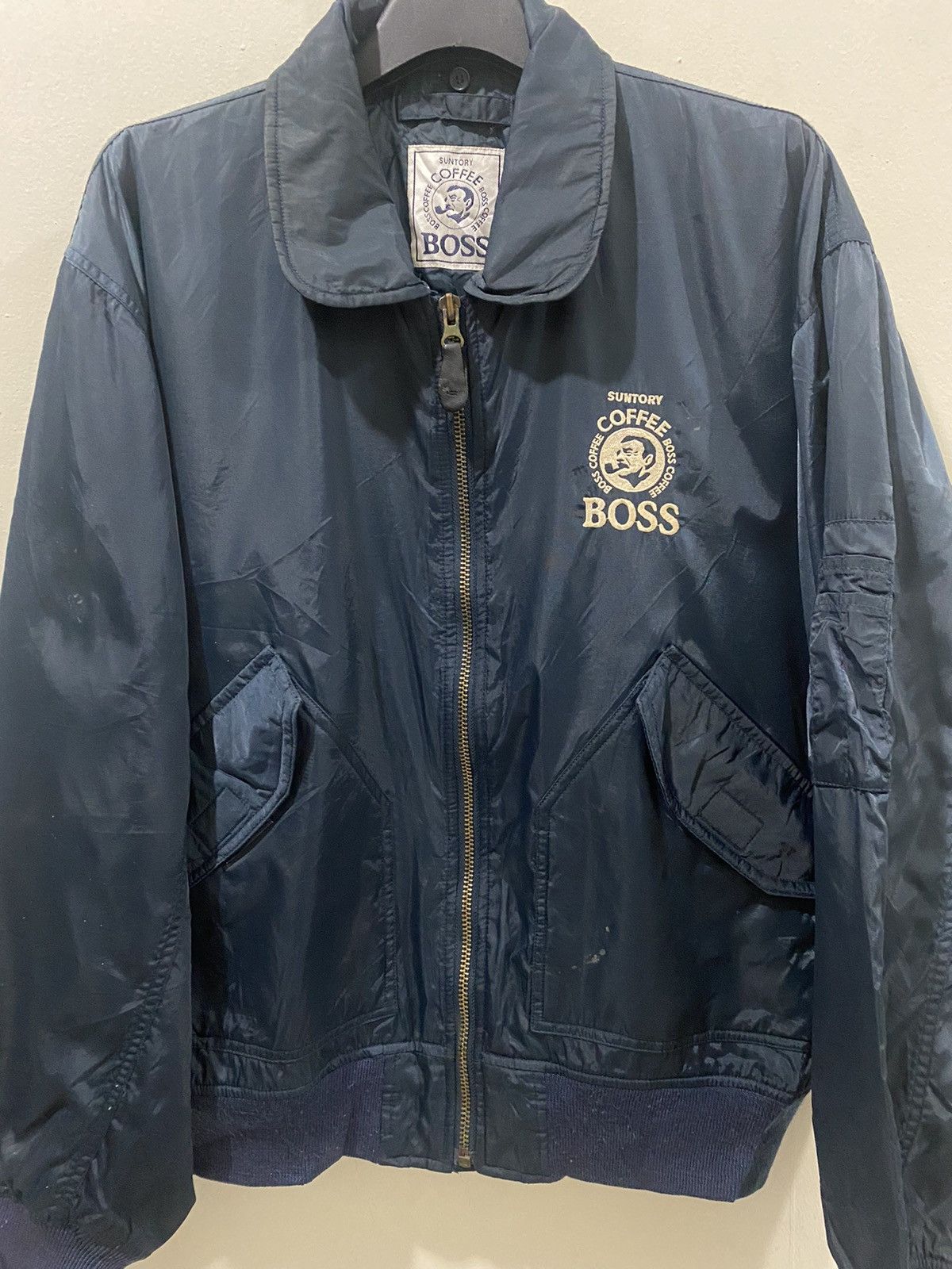 Vintage VTG Suntory Coffee Boss Bomber Jacket Size US L / EU 52-54 / 3 - 3 Thumbnail