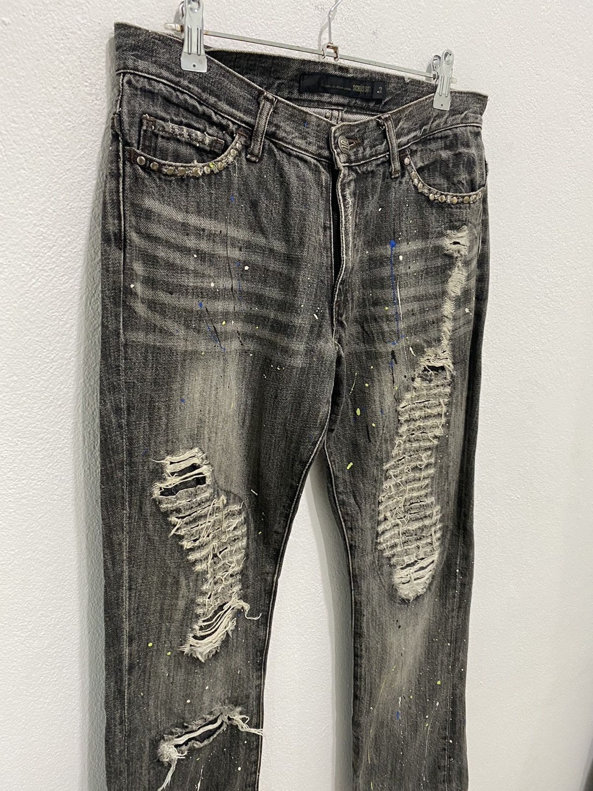 Schlussel DISTRESS DENIM SCHLUSSEL PAINTED HELMUT STYLE Size US 31 - 3 Thumbnail