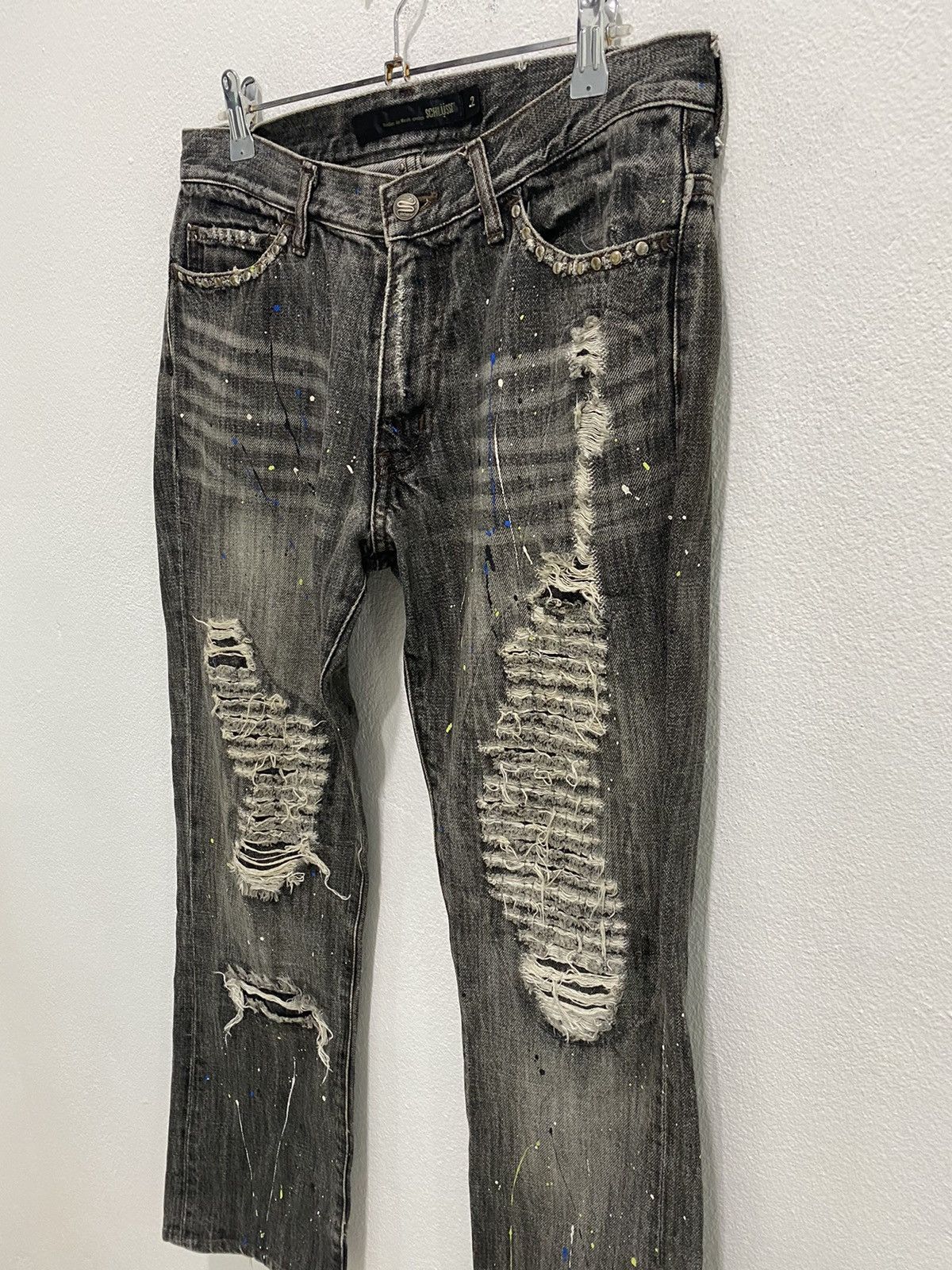 Schlussel DISTRESS DENIM SCHLUSSEL PAINTED HELMUT STYLE Size US 31 - 2 Thumbnail