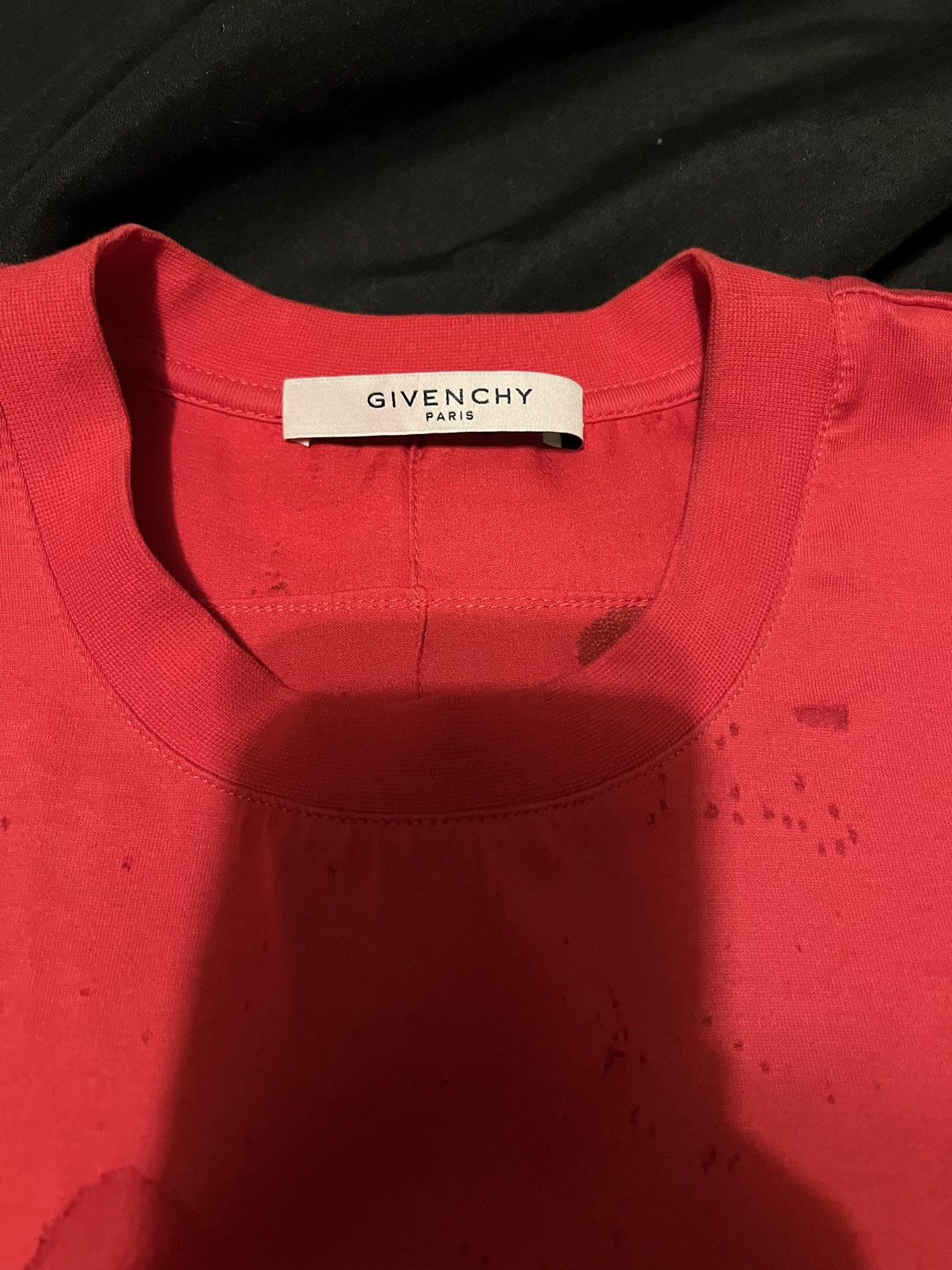 Givenchy Givenchy Destroyed Distressed T Shirt Red Size US M / EU 48-50 / 2 - 3 Thumbnail