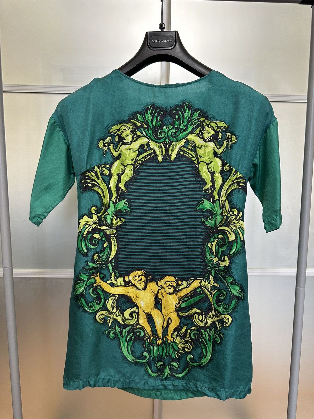 image of Prada 2011 Runway Black Monkey Banana T-Shirt It40 S, Women's (Size Small)