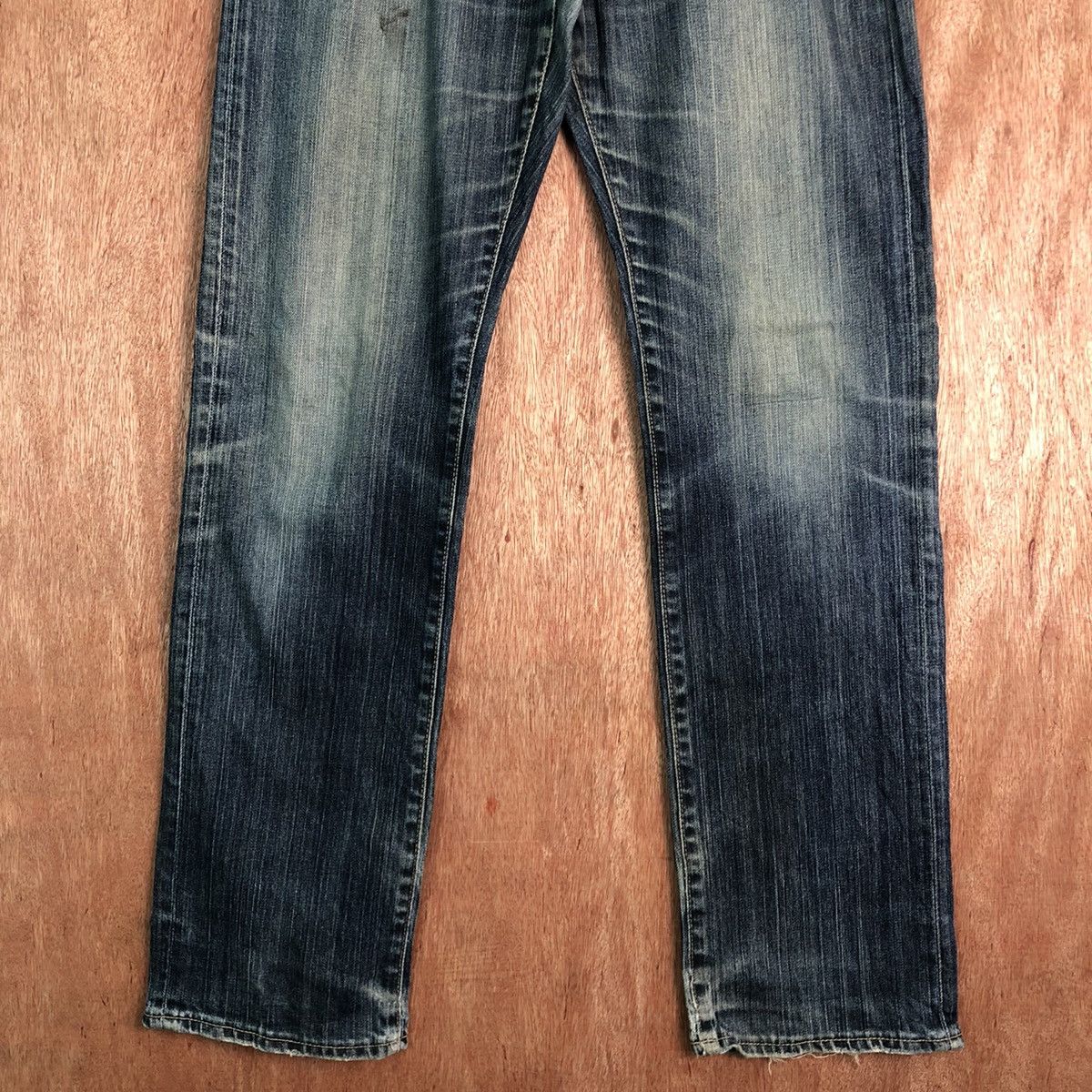 Japanese Brand DLL Original Basic uniqlo vintage Blue Denim Pants #c293 Size US 33 - 3 Thumbnail