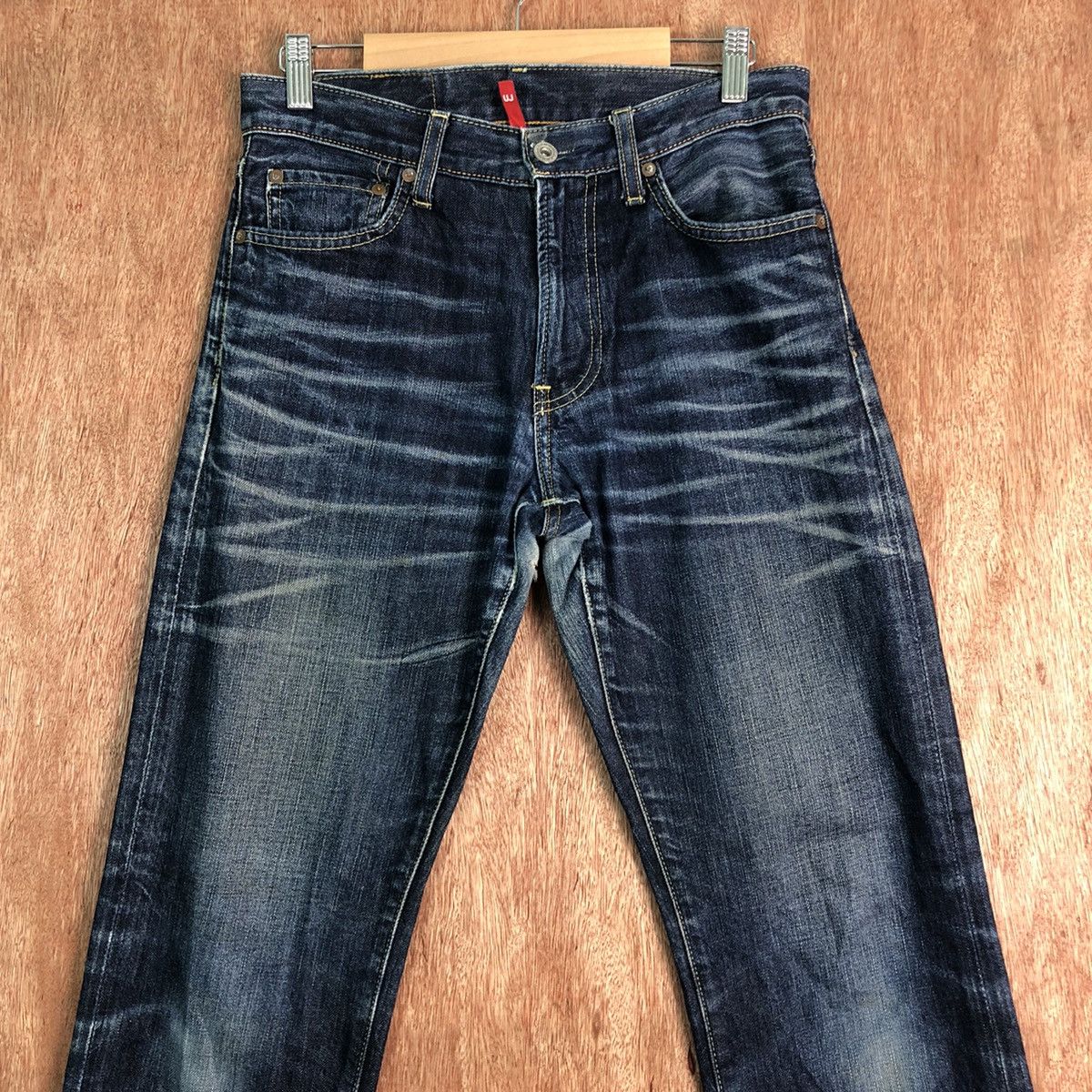 Uniqlo DLL UJ Uniqlo Dark Blue Denim Jeans Pants #c282 Size US 29 - 2 Thumbnail