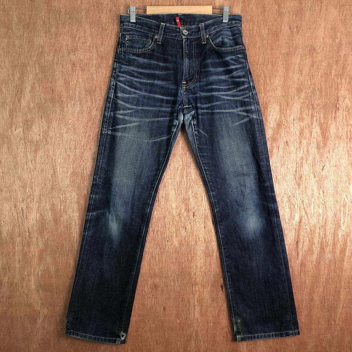 Uniqlo DLL UJ Uniqlo Dark Blue Denim Jeans Pants #c282 Size US 29 - 1 Thumbnail